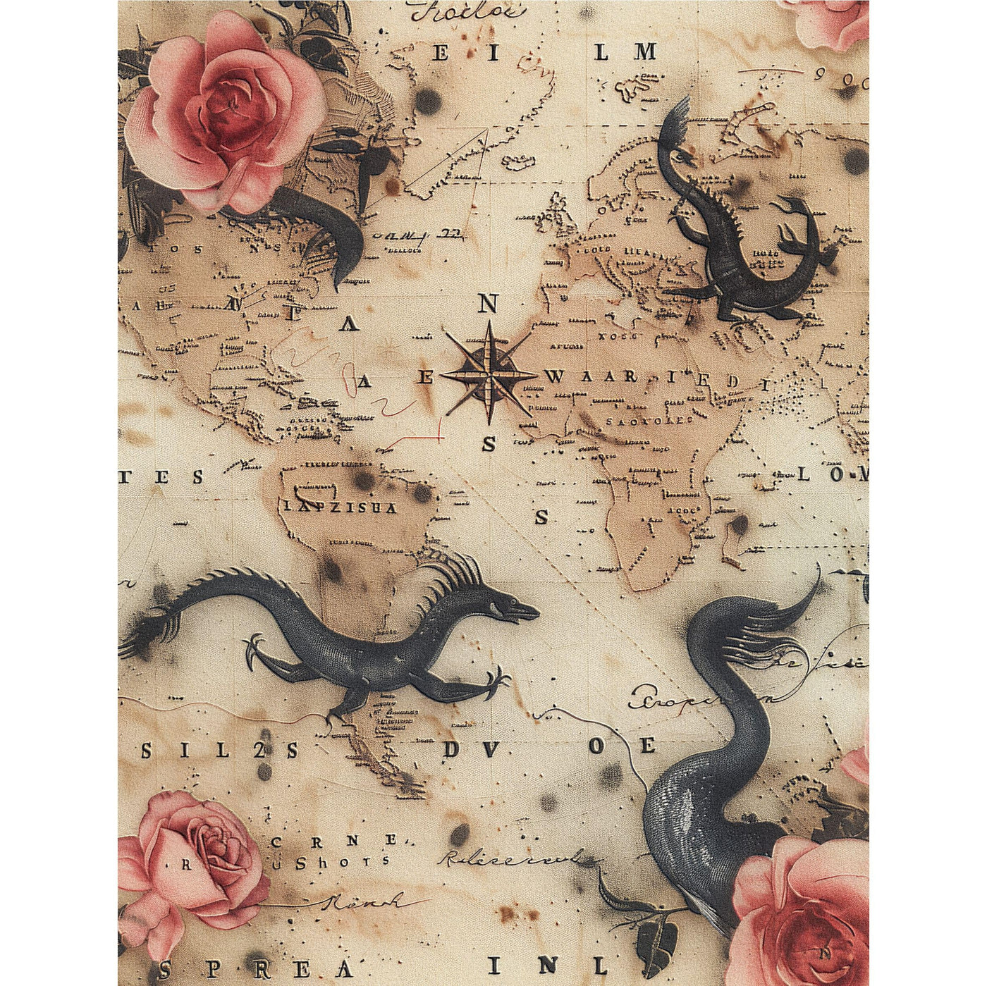 Dark Backgrounds Rice Paper – for Decoupage Scrapbooking Cards Crafts