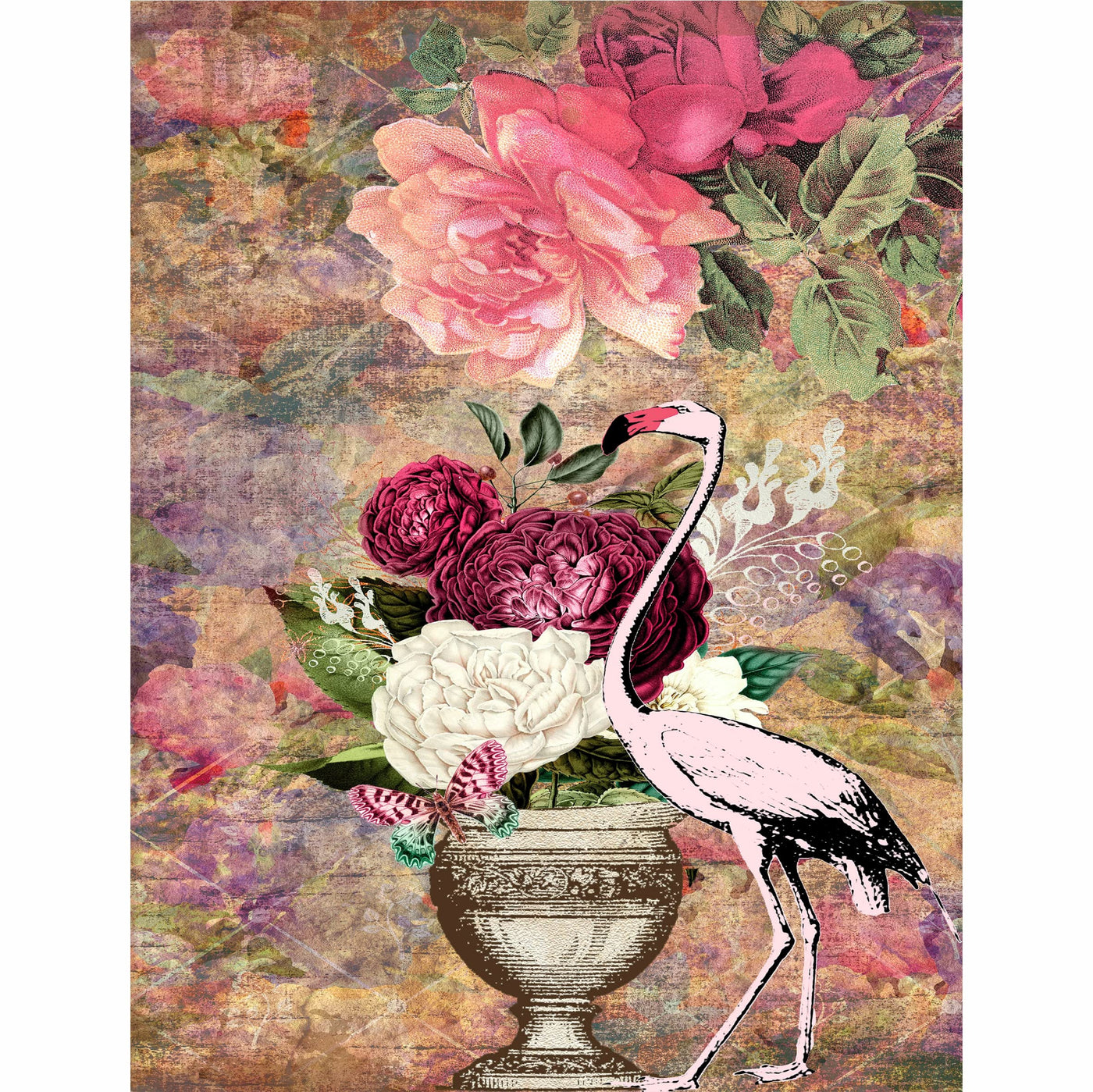 Alice Theme Mulberry Rice Paper, 20.5 x 26.5cm - 6 x Different Printed Mulberry Paper Images 30gsm Visible Fibres for Decoupage Crafts Mixed Media Collage Art
