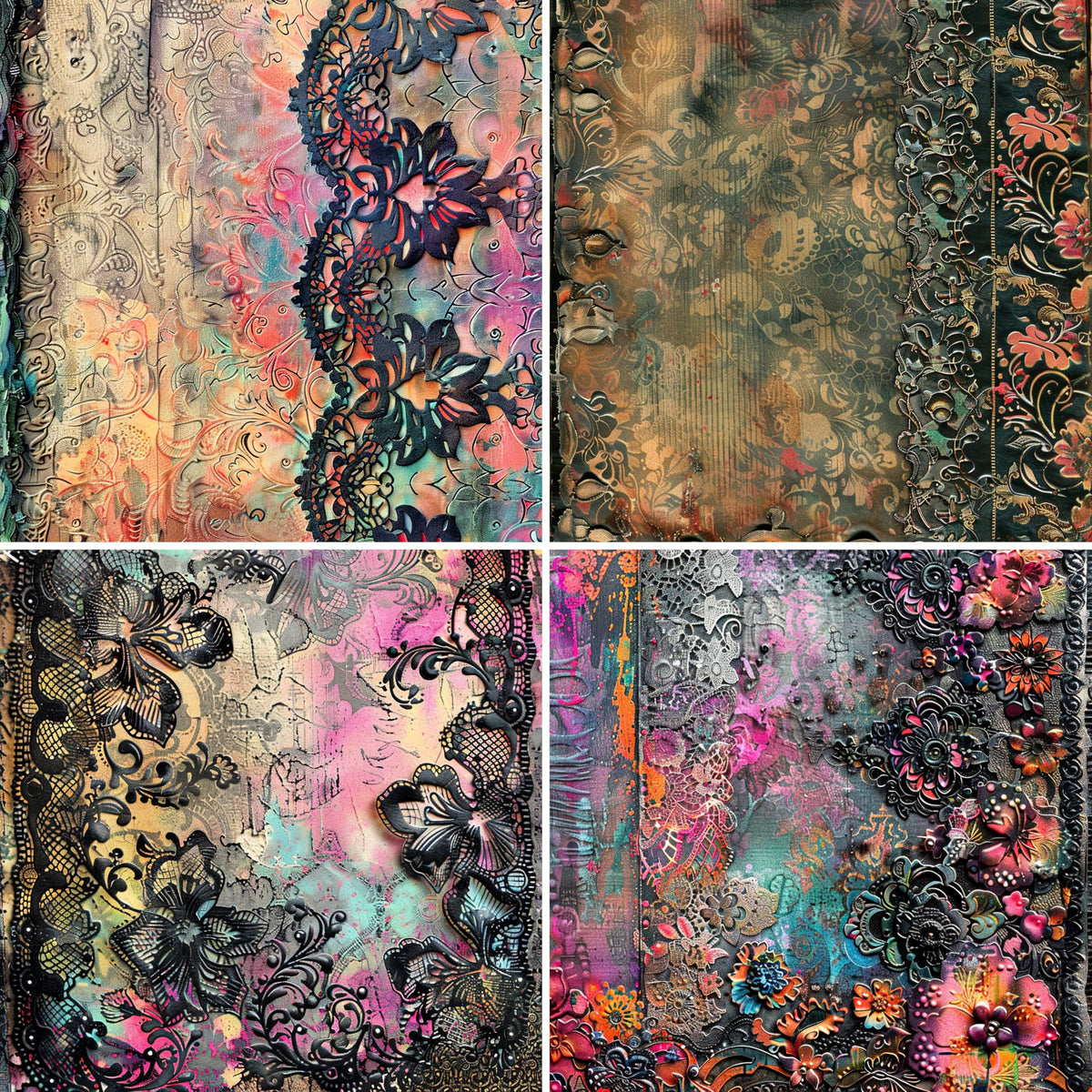 Square Rice Papers – Decoupage Paper Design for Furniture, Mixed Media, Cards & Crafts, Decoupage by CRAFT KREATIVELY
