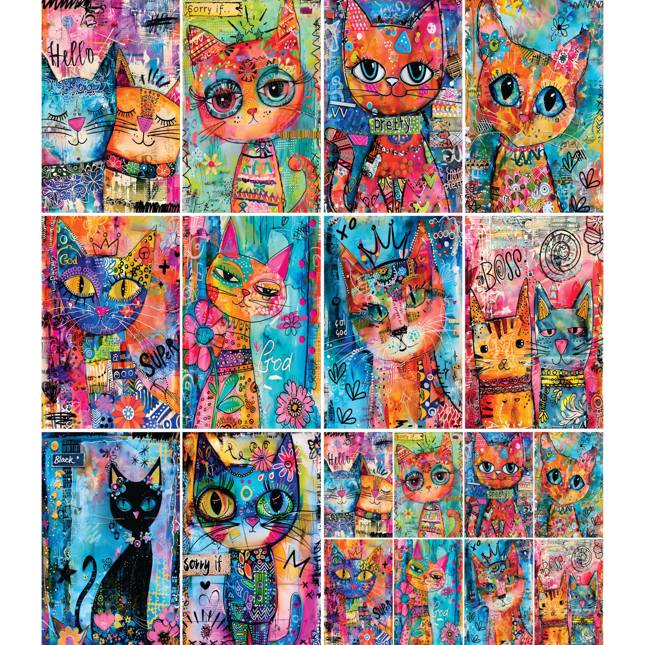 Decoupage Rice Papers - 6 Pieces | 12 Unique Designs | Versatile Decoupage Designs for Art Projects & Crafting by CRAFT KREATIVELY