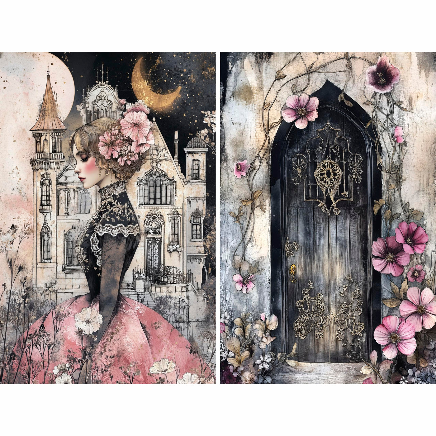 Decoupage Rice Paper, 20 x 26.5cm (6 Sheets) – 6x Decoupage Papers for Collage, Mixed Media, Card Making & Crafts, Decoupage by CRAFT KREATIVELY