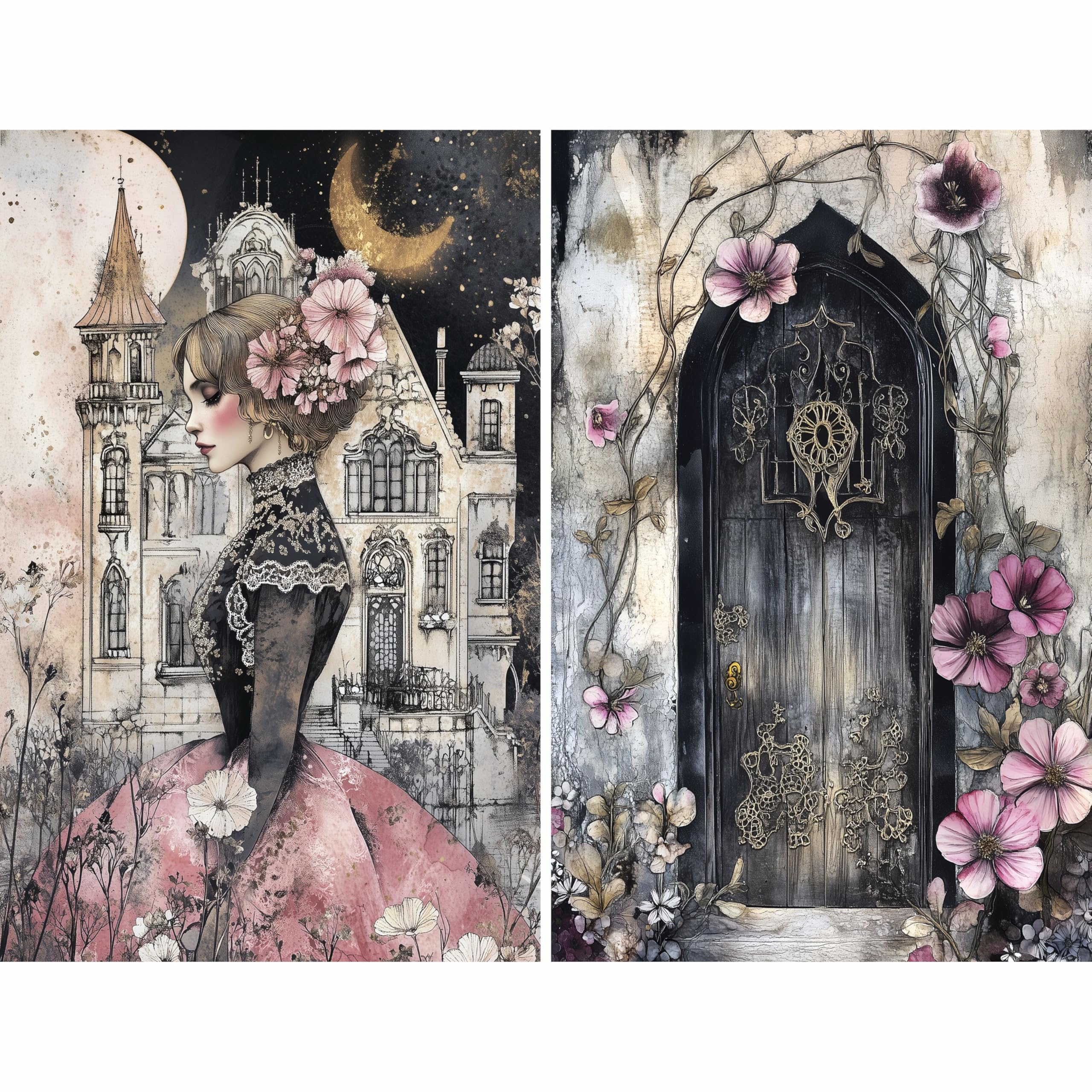 Decoupage Rice Paper, 20 x 26.5cm (6 Sheets) – 6x Decoupage Papers for Collage, Mixed Media, Card Making & Crafts, Decoupage by CRAFT KREATIVELY