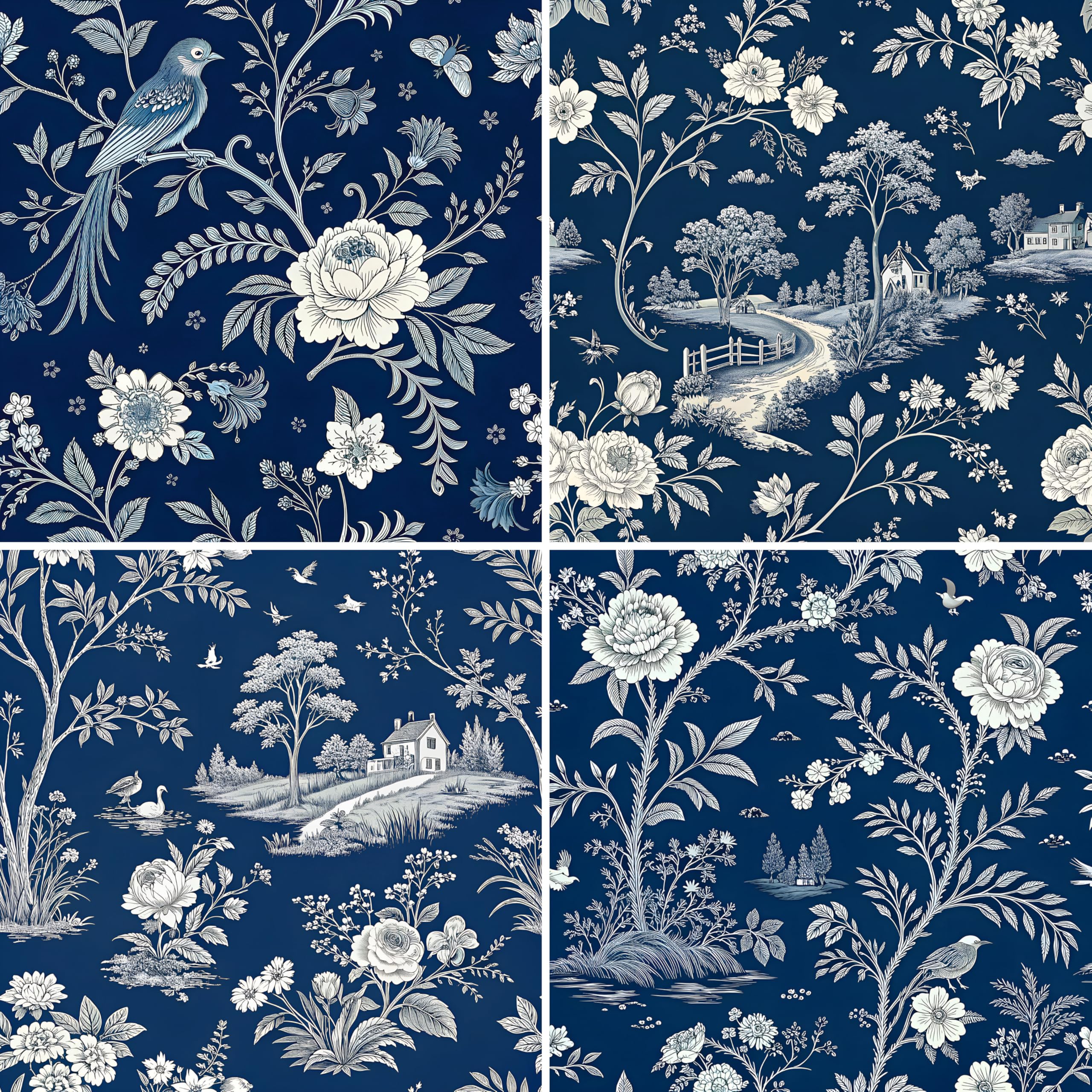 Decoupage Rice Paper (2 pc) - 8x Decoupage Toile de Jouy Designs for Collage, Card Making & Crafts, Decoupage by CRAFT KREATIVELY