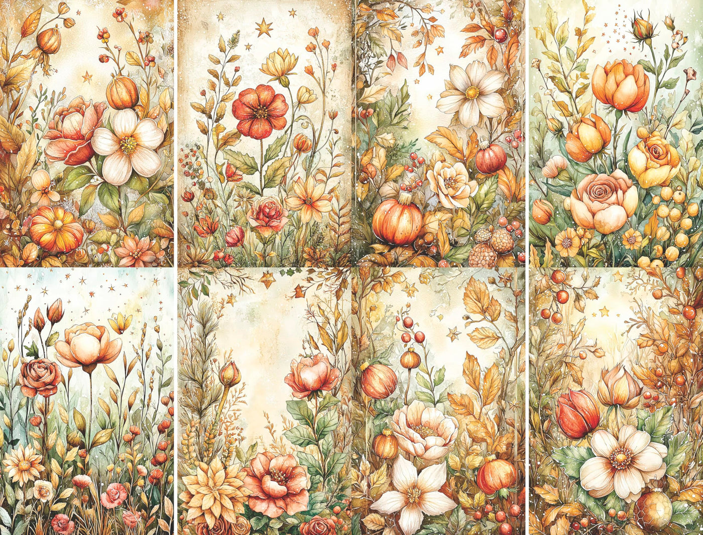 Decoupage Rice Papers - 6 Pieces | 6 Unique Designs | Versatile Decoupage Designs for Art Projects & Crafting by CRAFT KREATIVELY