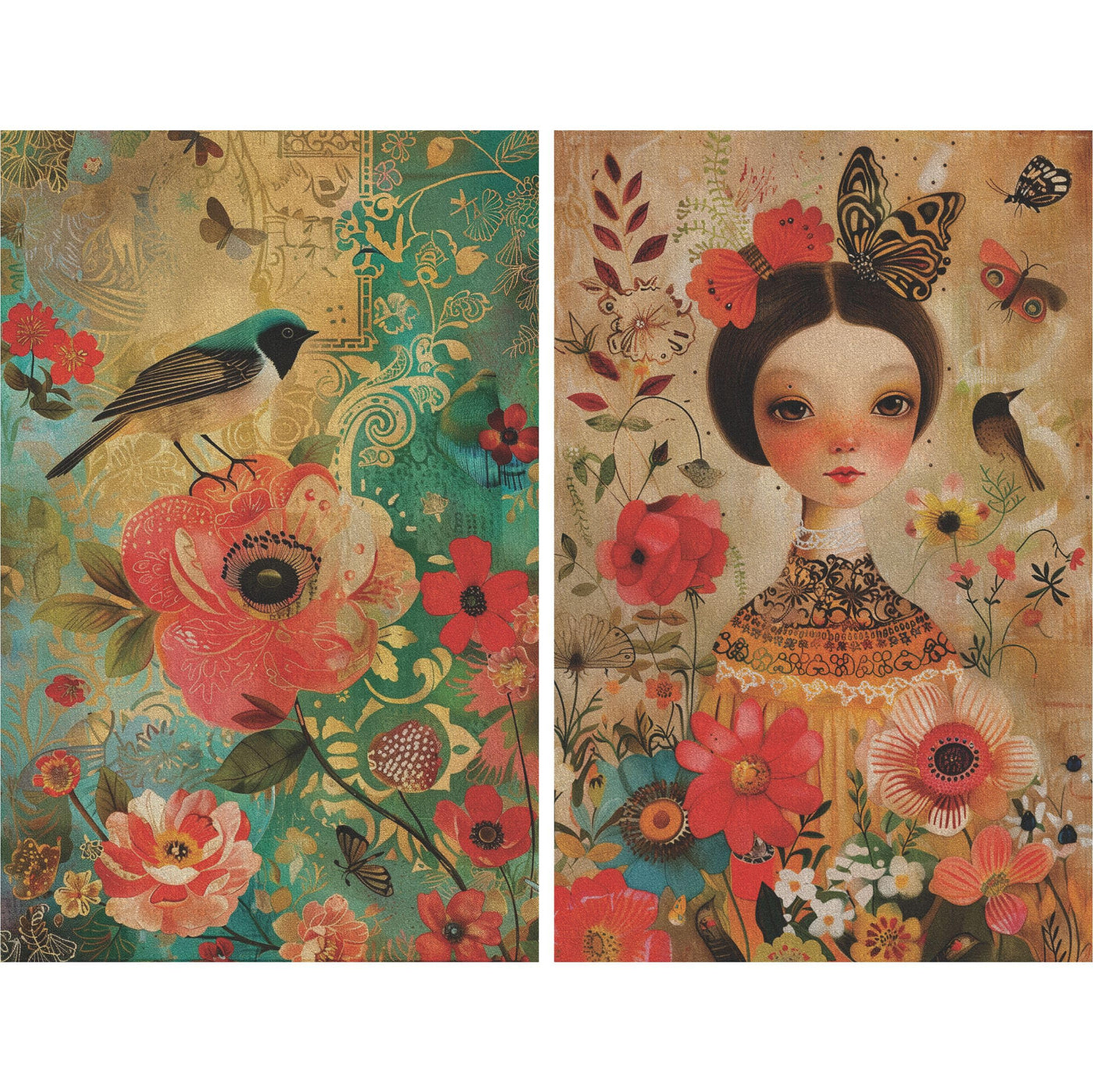 Card Size Decoupage Rice Paper, 8 x 10.5 inch - for Scrapbooking Cards Crafts