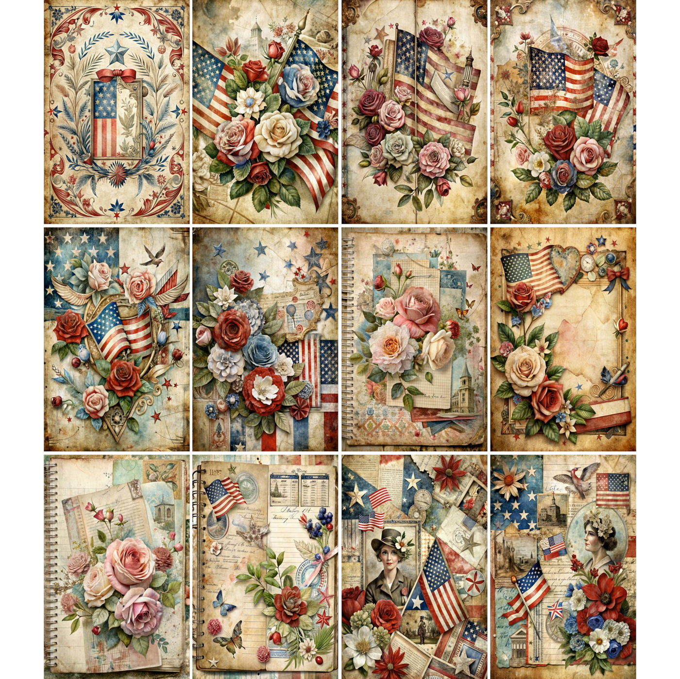 Decoupage Rice Papers - 6 Pieces | 6 Unique Designs | Versatile Decoupage Designs for Art Projects & Crafting by CRAFT KREATIVELY