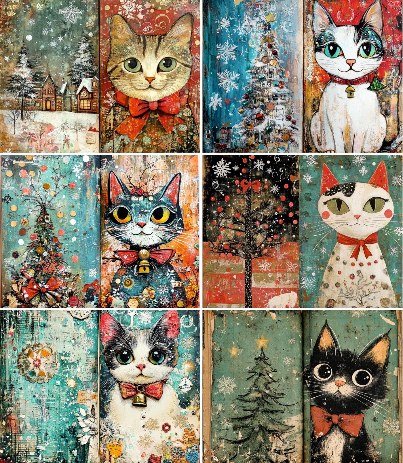 Decoupage Rice Papers - 6 Sheets | 6 Unique Designs | Versatile Christmas Designs for Art Projects & Crafting by CRAFT KREATIVELY