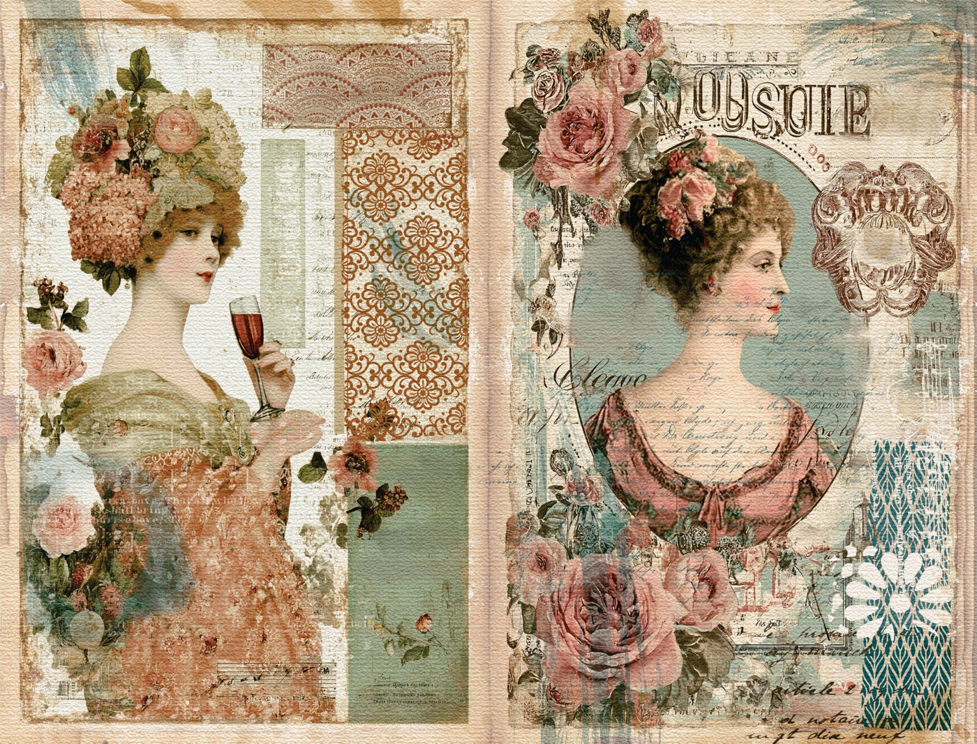 Decoupage Rice Papers - 6 Pieces | 6 Unique Designs | Versatile Decoupage Designs for Art Projects & Crafting by CRAFT KREATIVELY