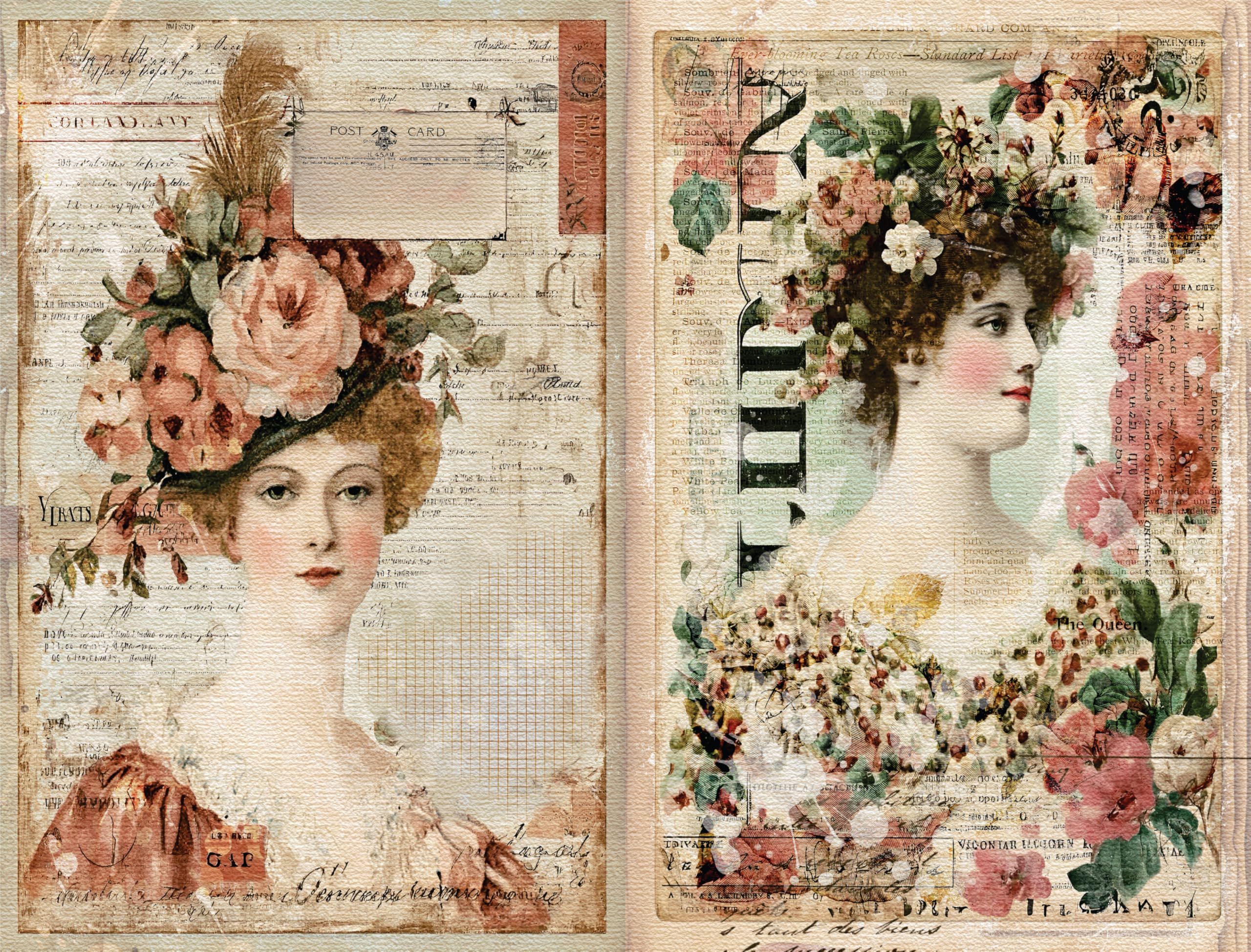 Decoupage Rice Papers - 6 Pieces | 6 Unique Designs | Versatile Decoupage Designs for Art Projects & Crafting by CRAFT KREATIVELY