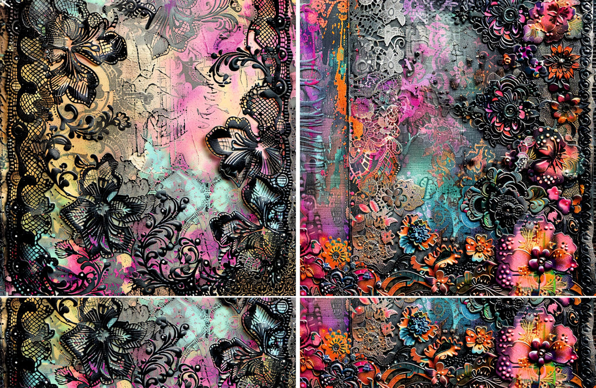 Square Rice Papers – Decoupage Paper Design for Furniture, Mixed Media, Cards & Crafts, Decoupage by CRAFT KREATIVELY