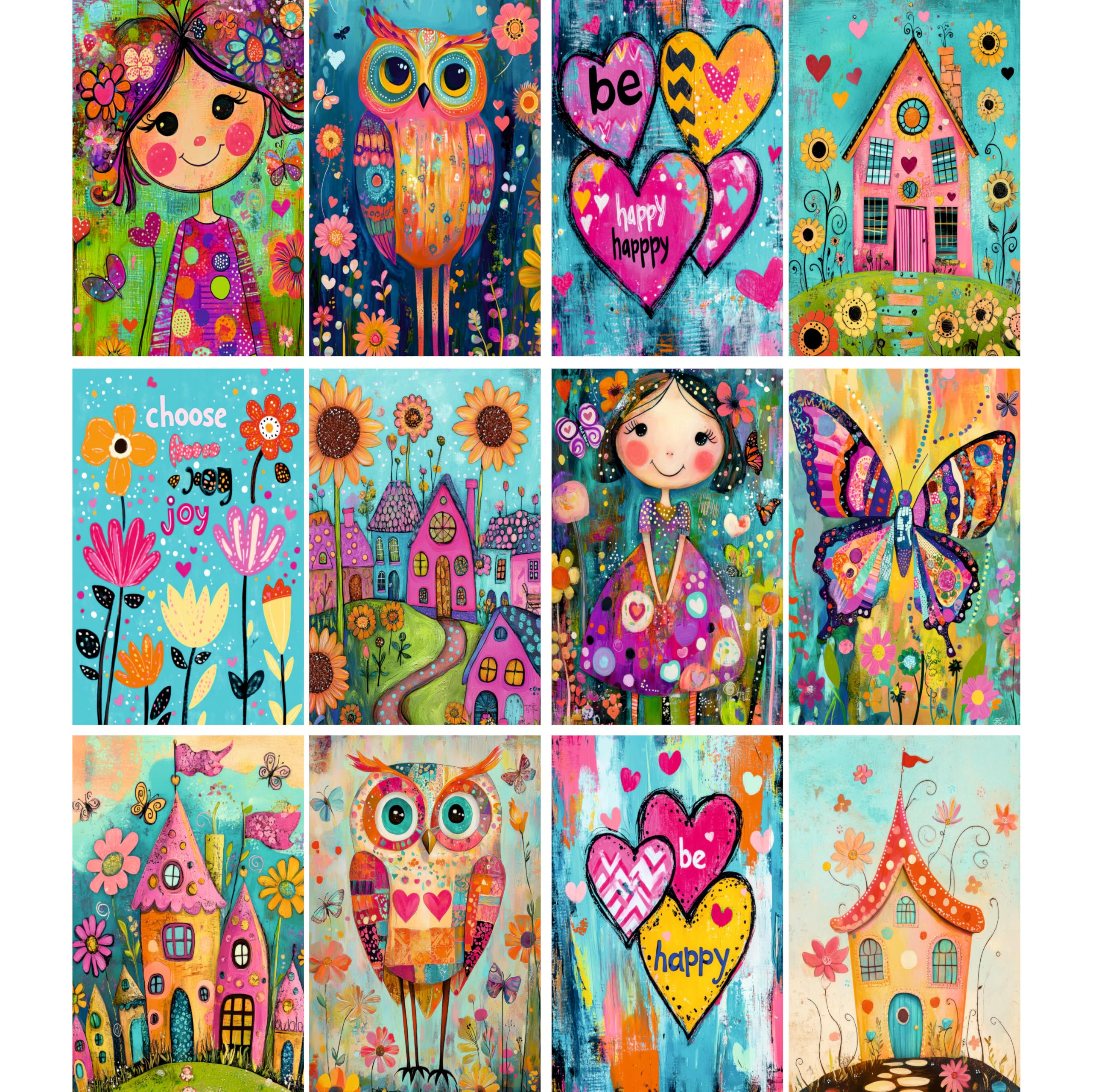 Decoupage Rice Papers - 6 Pieces | 6 Unique Designs | Versatile Decoupage Designs for Art Projects & Crafting by CRAFT KREATIVELY