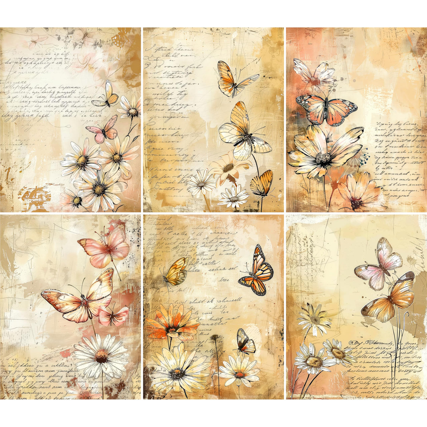 Decoupage Rice Papers - 6 Pieces | 6 Unique Designs | Versatile Decoupage Designs for Art Projects & Crafting by CRAFT KREATIVELY
