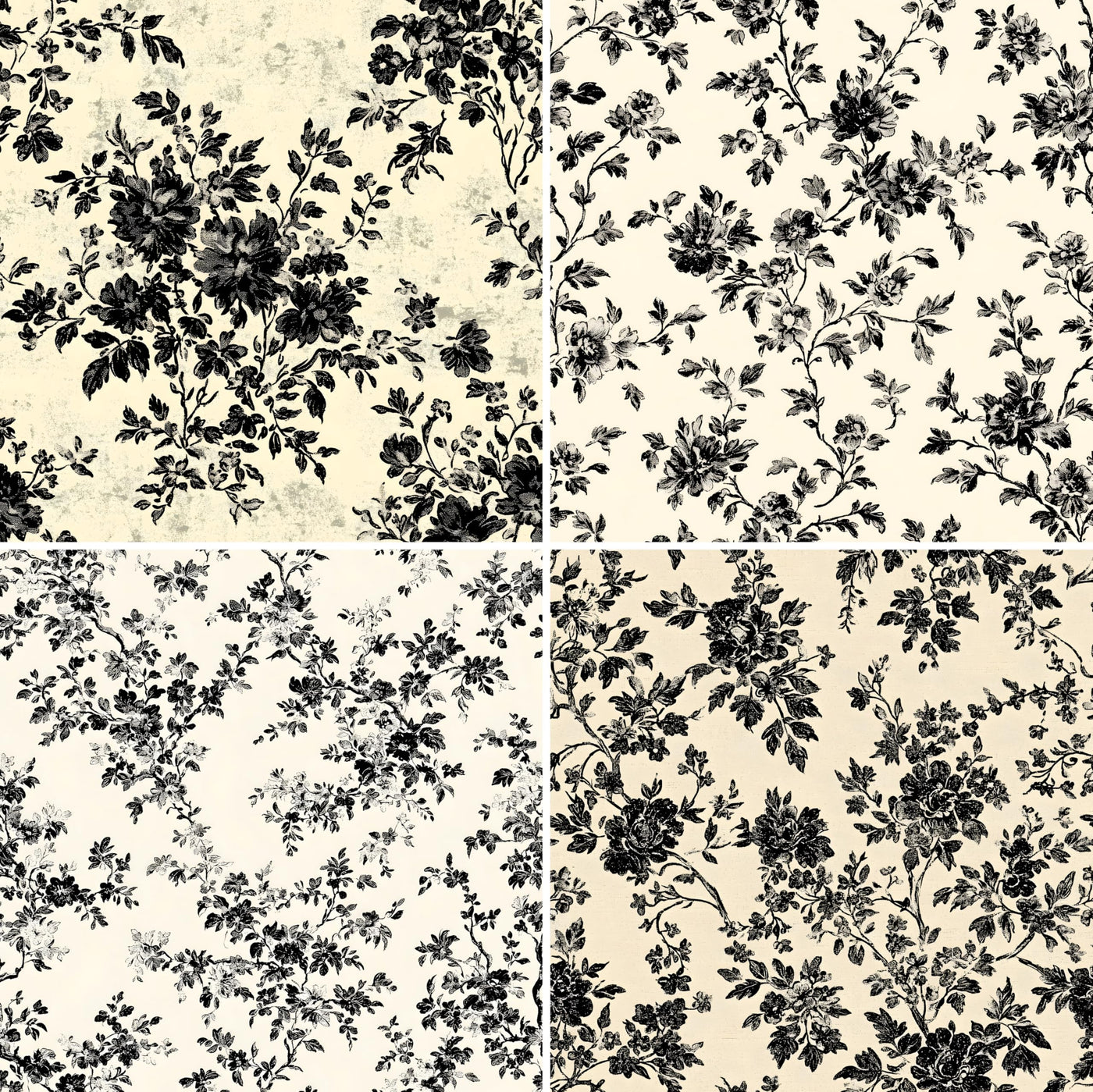 Decoupage Rice Paper (2 pc) - 8x Decoupage Toile de Jouy Designs for Collage, Card Making & Crafts, Decoupage by CRAFT KREATIVELY