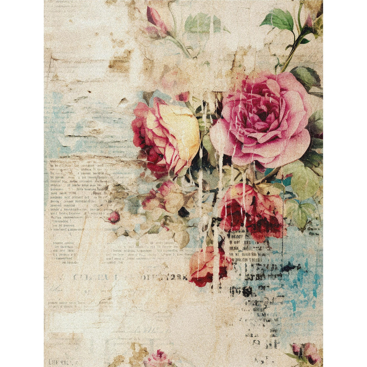 Vintage Grunge Rice Paper – for Decoupage Scrapbooking Cards Crafts