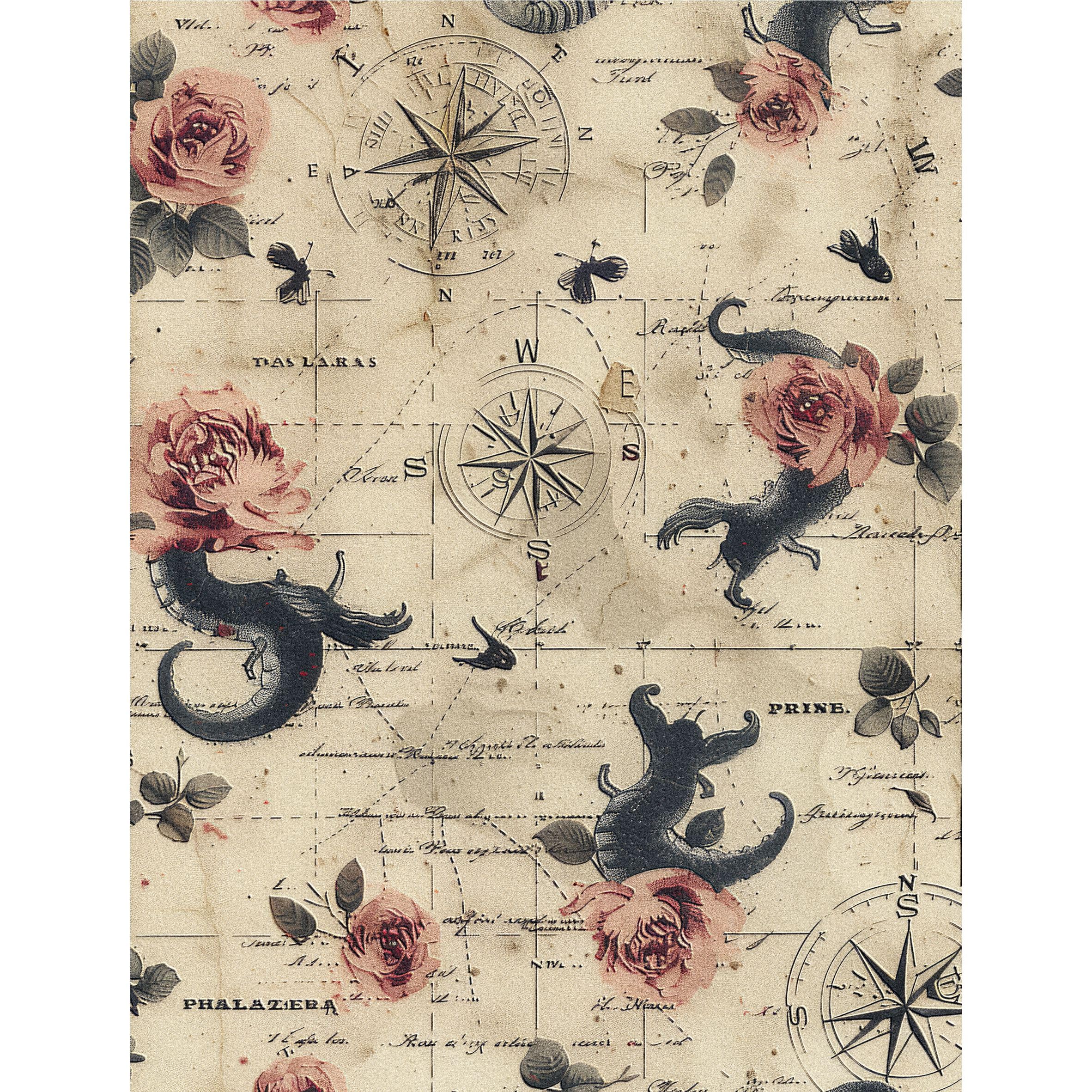 Dark Backgrounds Rice Paper – for Decoupage Scrapbooking Cards Crafts