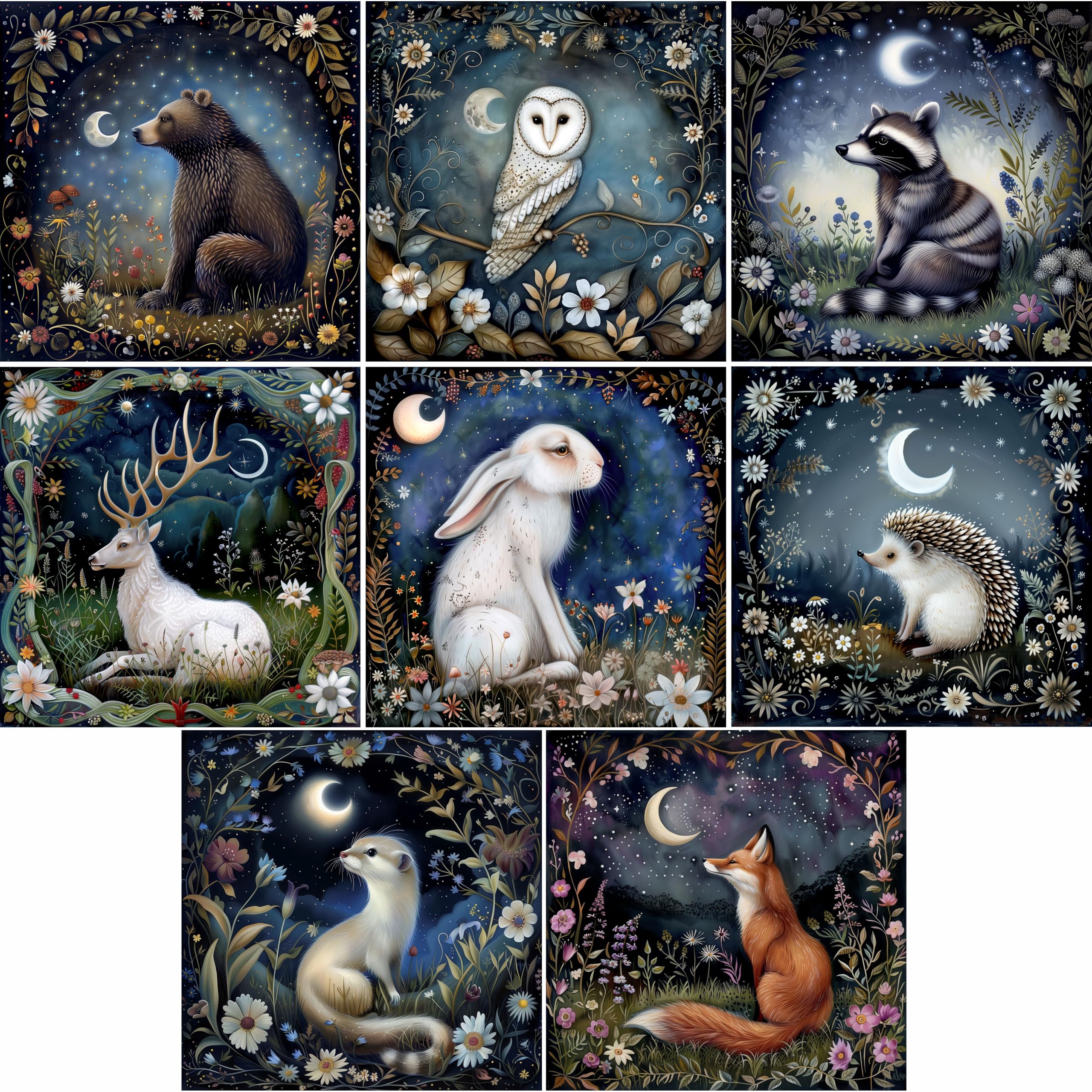 Animal Squares Rice Papers, 29 x 29cm (2 Sheets) – Decoupage Paper 8x Designs for Collage, Mixed Media, Card Making & Crafts, Decoupage by CRAFT KREATIVELY