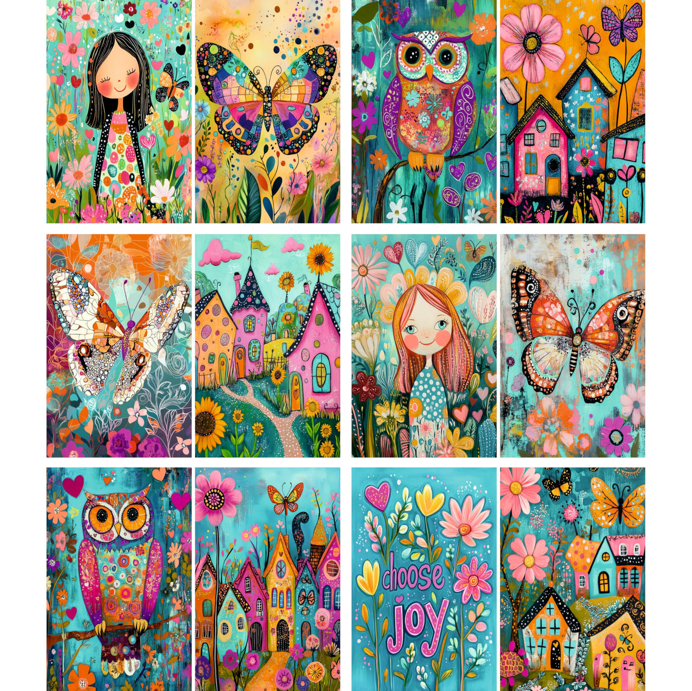 Decoupage Rice Papers - 6 Pieces | 6 Unique Designs | Versatile Decoupage Designs for Art Projects & Crafting by CRAFT KREATIVELY