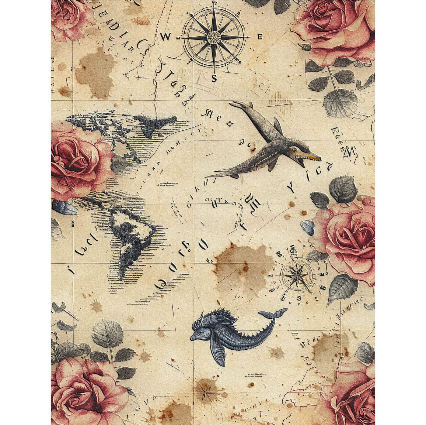 Dark Backgrounds Rice Paper – for Decoupage Scrapbooking Cards Crafts
