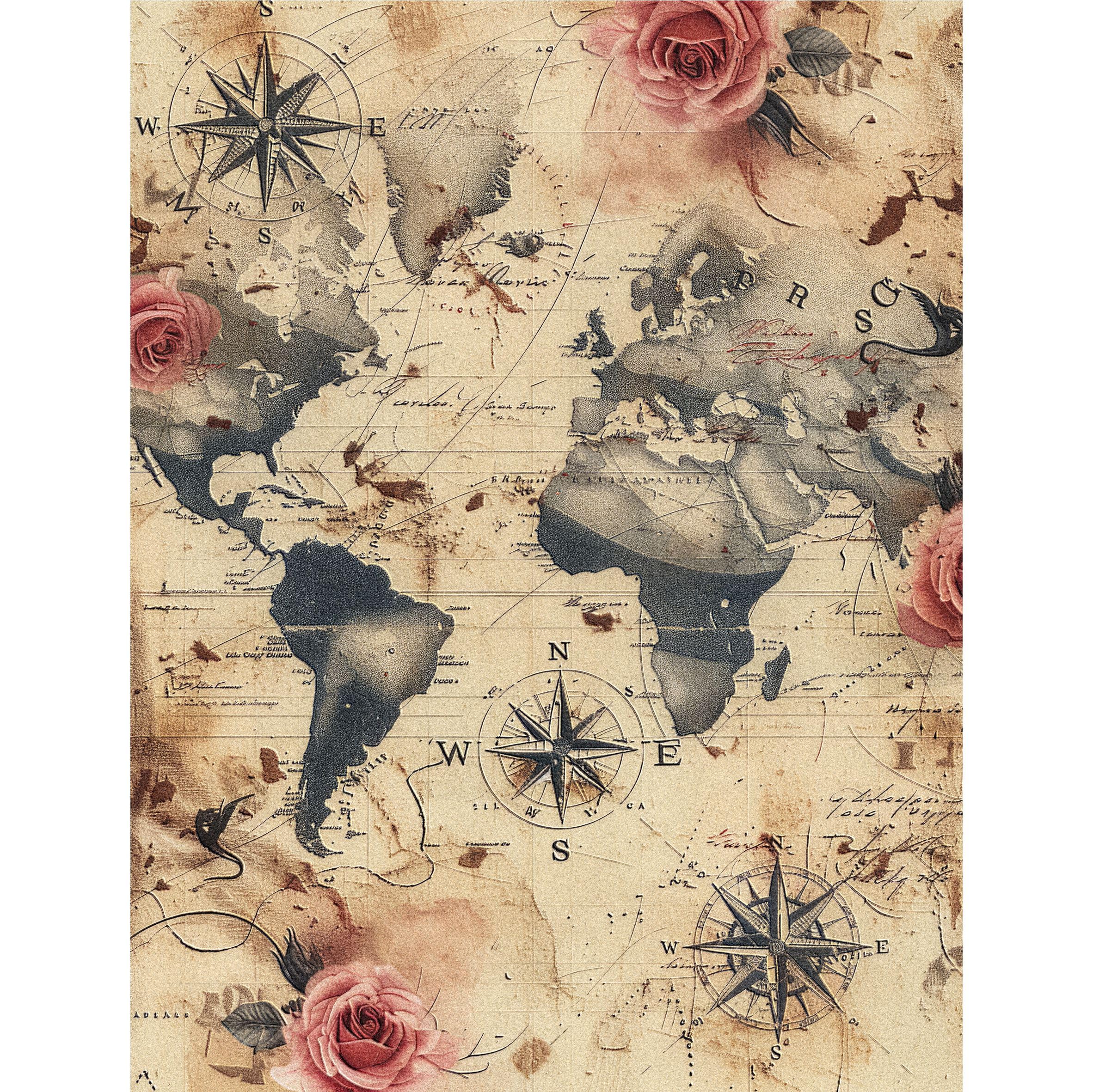 Dark Backgrounds Rice Paper – for Decoupage Scrapbooking Cards Crafts