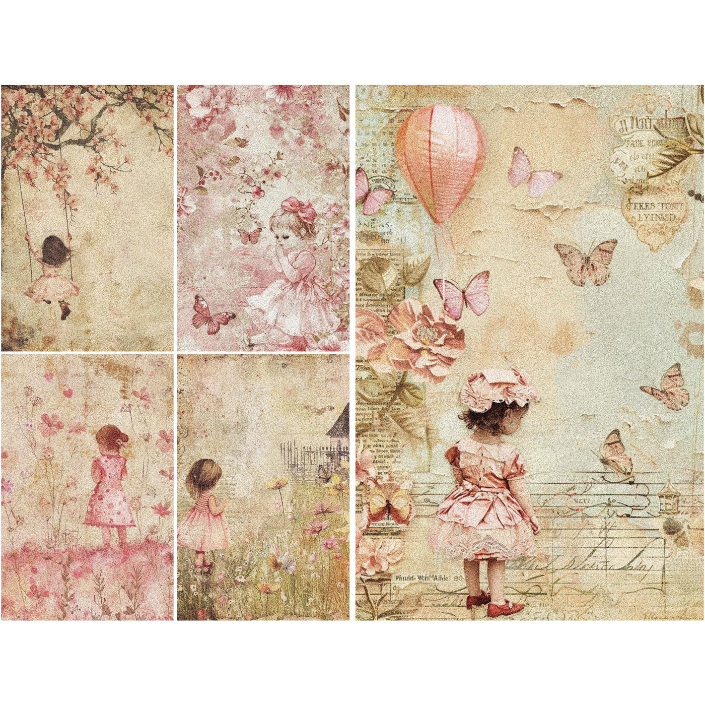 Post Card Rice Paper – for Decoupage Scrapbooking Crafts