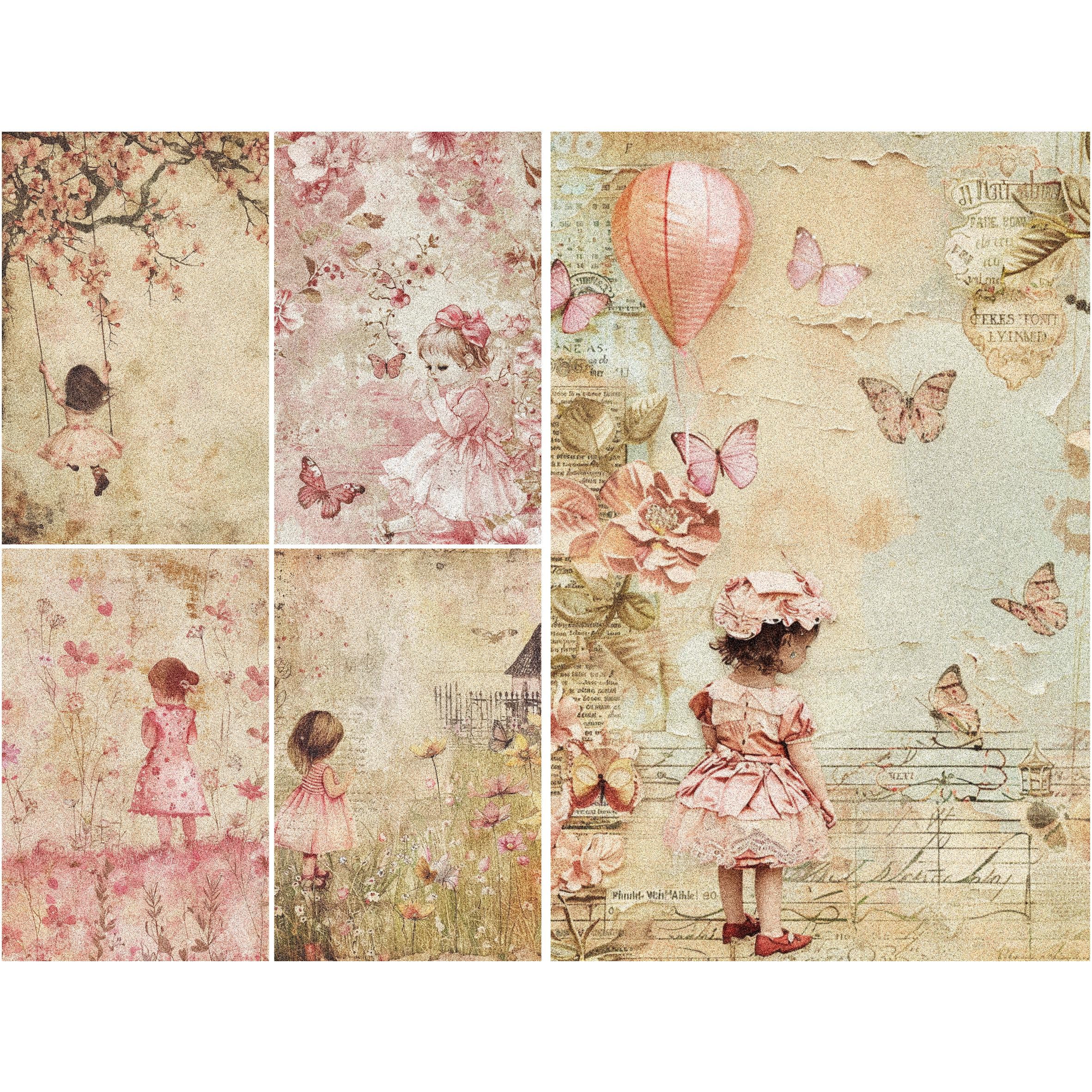 Post Card Rice Paper – for Decoupage Scrapbooking Crafts