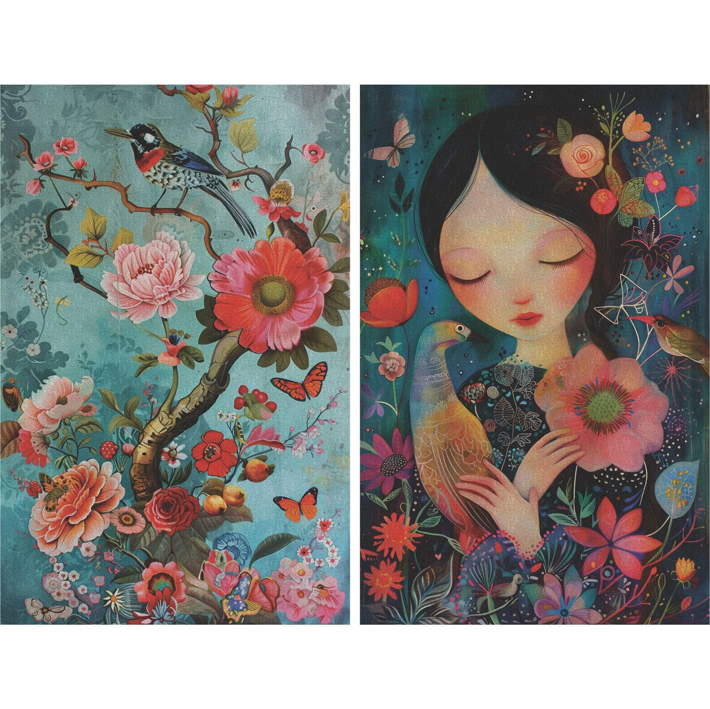 Card Size Decoupage Rice Paper, 8 x 10.5 inch - for Scrapbooking Cards Crafts