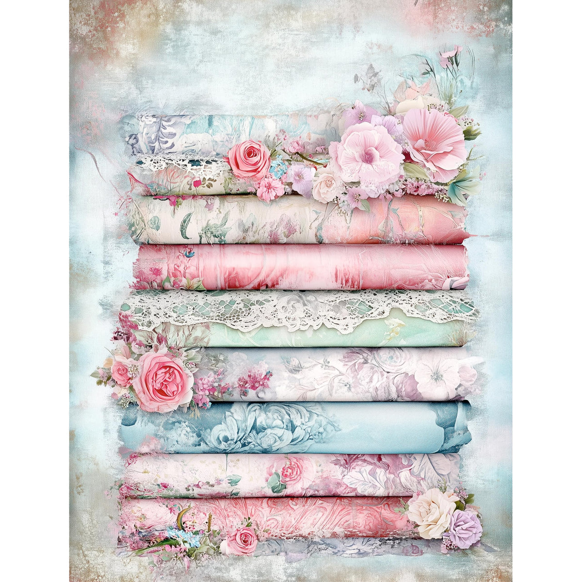 Sewing Rice Papers – Decoupage Paper Design for Furniture, Mixed Media, Cards & Crafts, Decoupage by CRAFT KREATIVELY