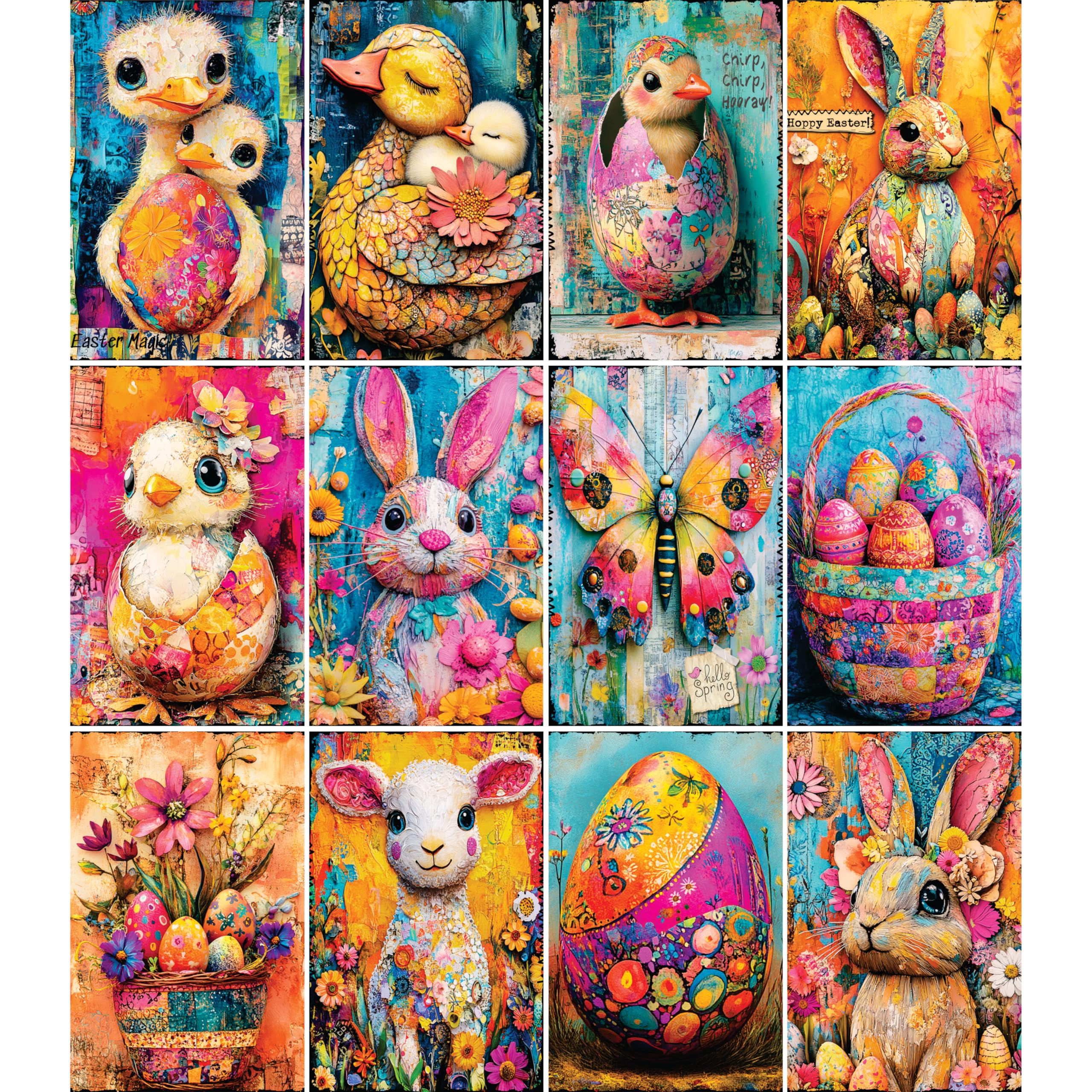 Decoupage Rice Papers - 6 Pieces | 12 Unique Designs | Versatile Decoupage Designs for Art Projects & Crafting by CRAFT KREATIVELY