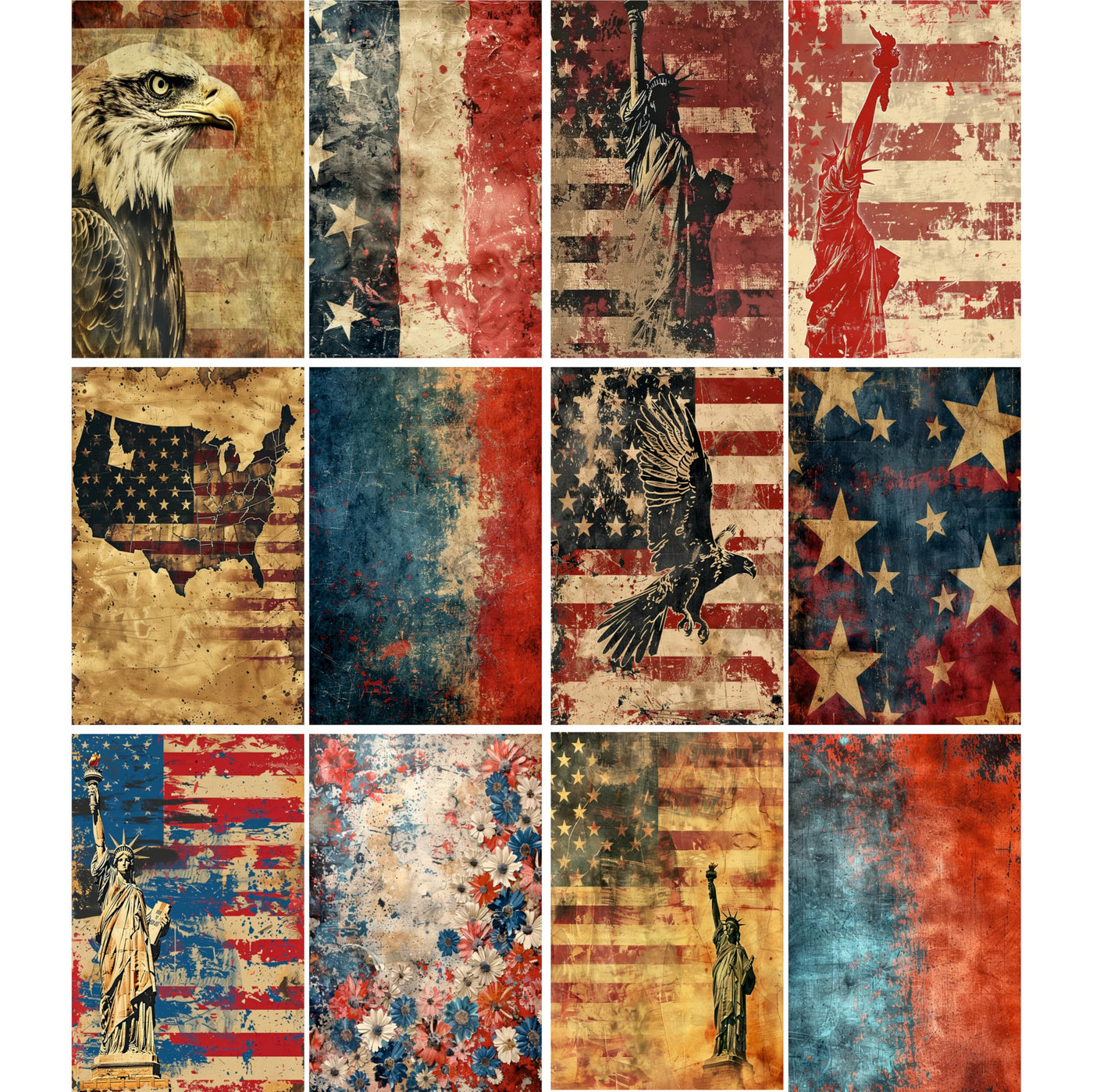 Decoupage Rice Papers - 6 Pieces | 6 Unique Designs | Versatile Decoupage Designs for Art Projects & Crafting by CRAFT KREATIVELY