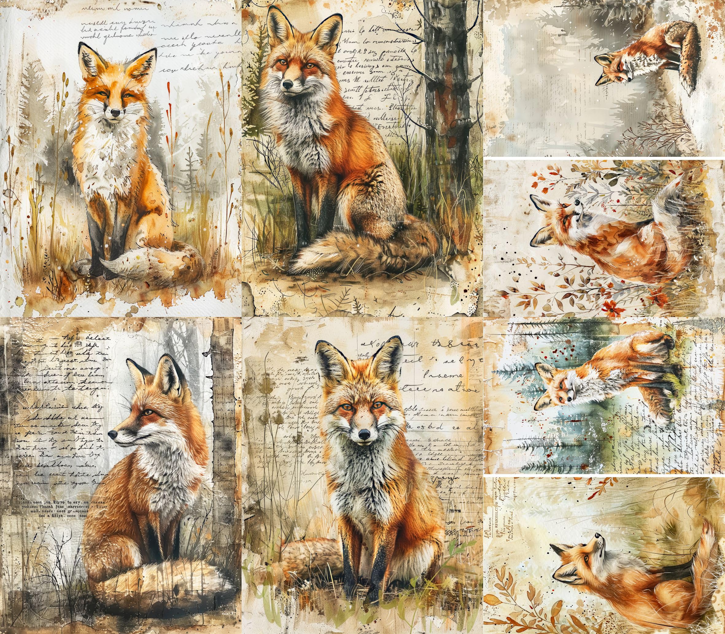 Animal Rice Papers – Decoupage Paper 6x Designs for Collage, Mixed Media, Card Making & Crafts, Decoupage by CRAFT KREATIVELY