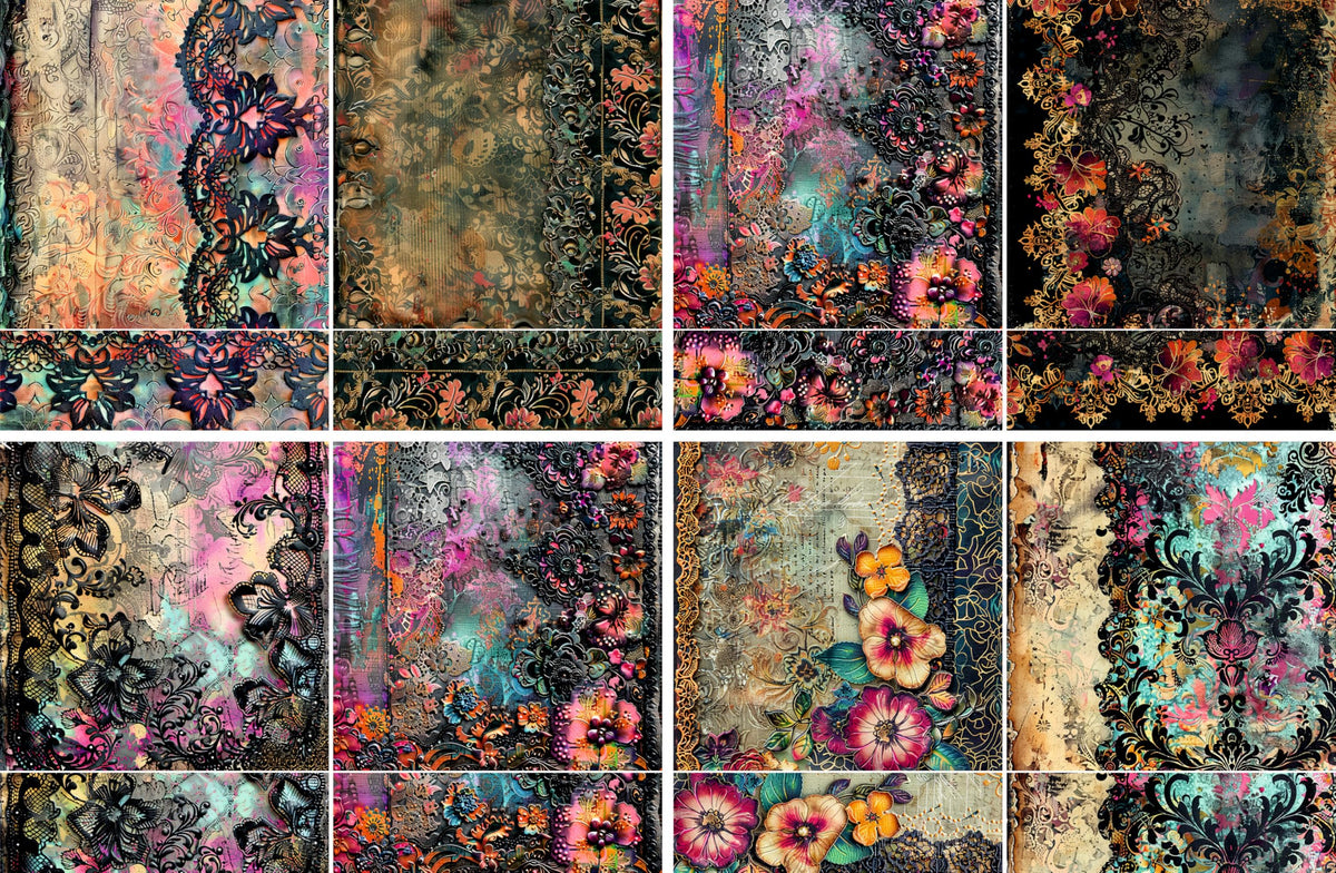 Square Rice Papers – Decoupage Paper Design for Furniture, Mixed Media, Cards & Crafts, Decoupage by CRAFT KREATIVELY