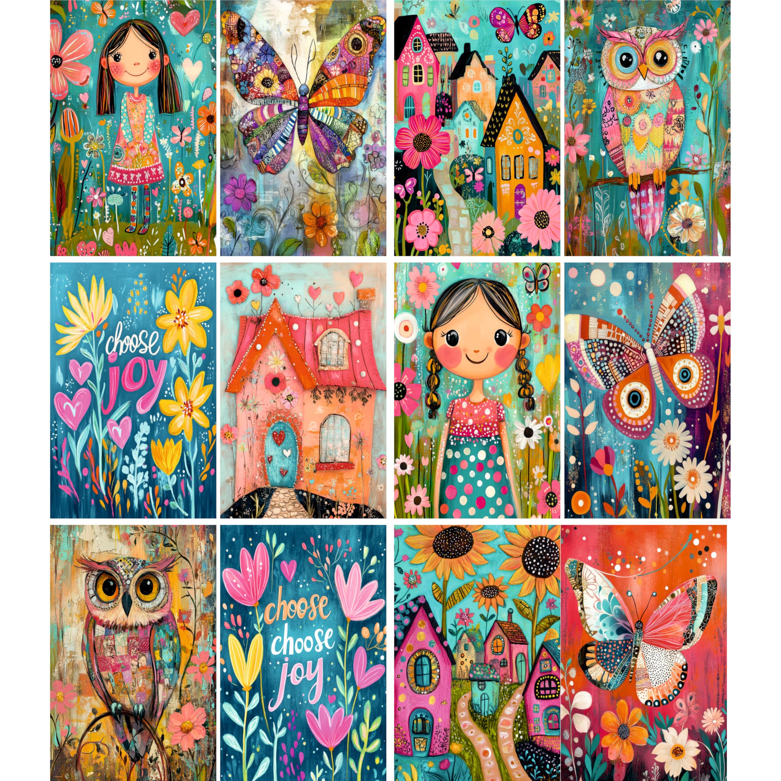 Decoupage Rice Papers - 6 Pieces | 6 Unique Designs | Versatile Decoupage Designs for Art Projects & Crafting by CRAFT KREATIVELY