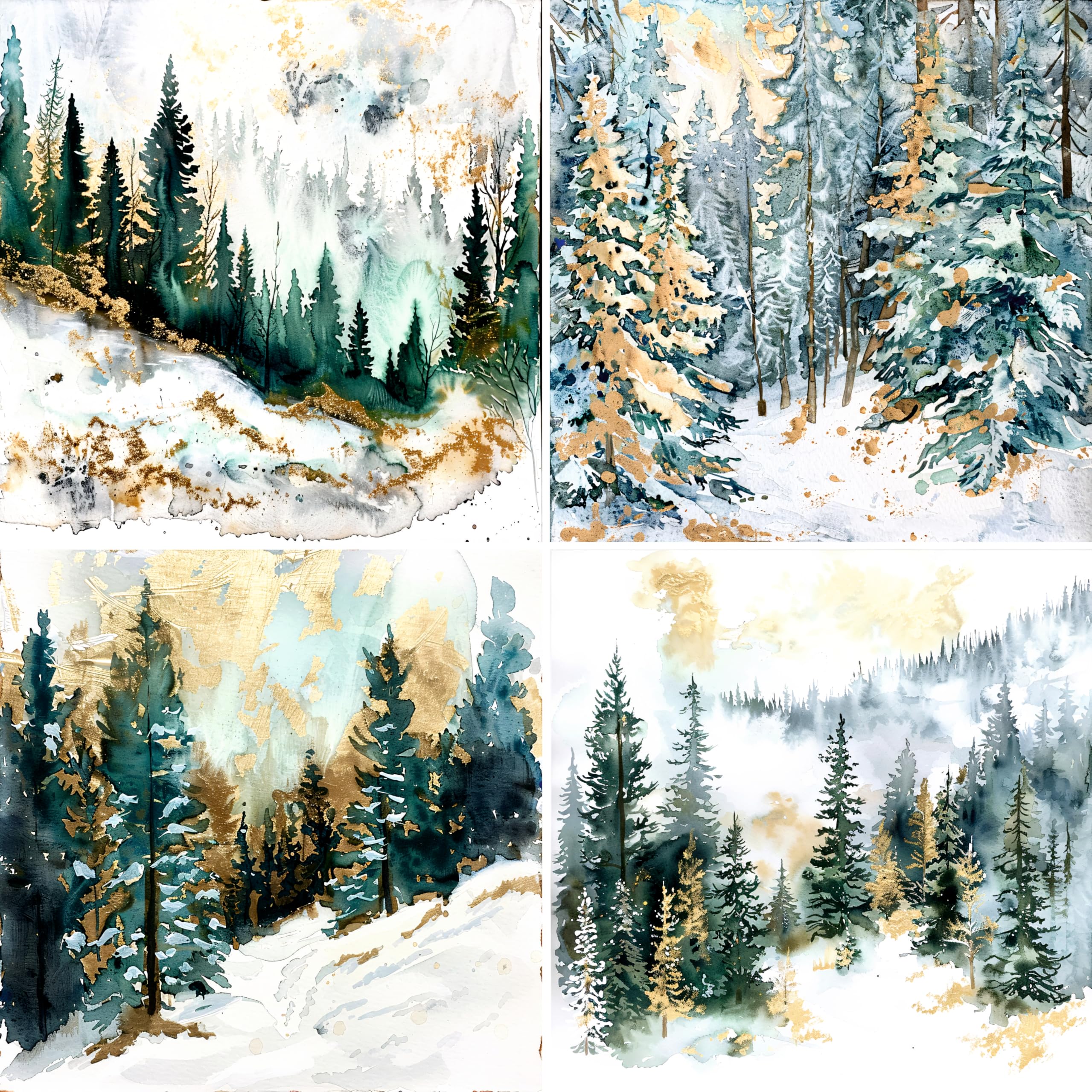 Decoupage Rice Paper (2 pc) - 8x Decoupage Watercolour Designs for Collage, Card Making & Crafts, Decoupage by CRAFT KREATIVELY