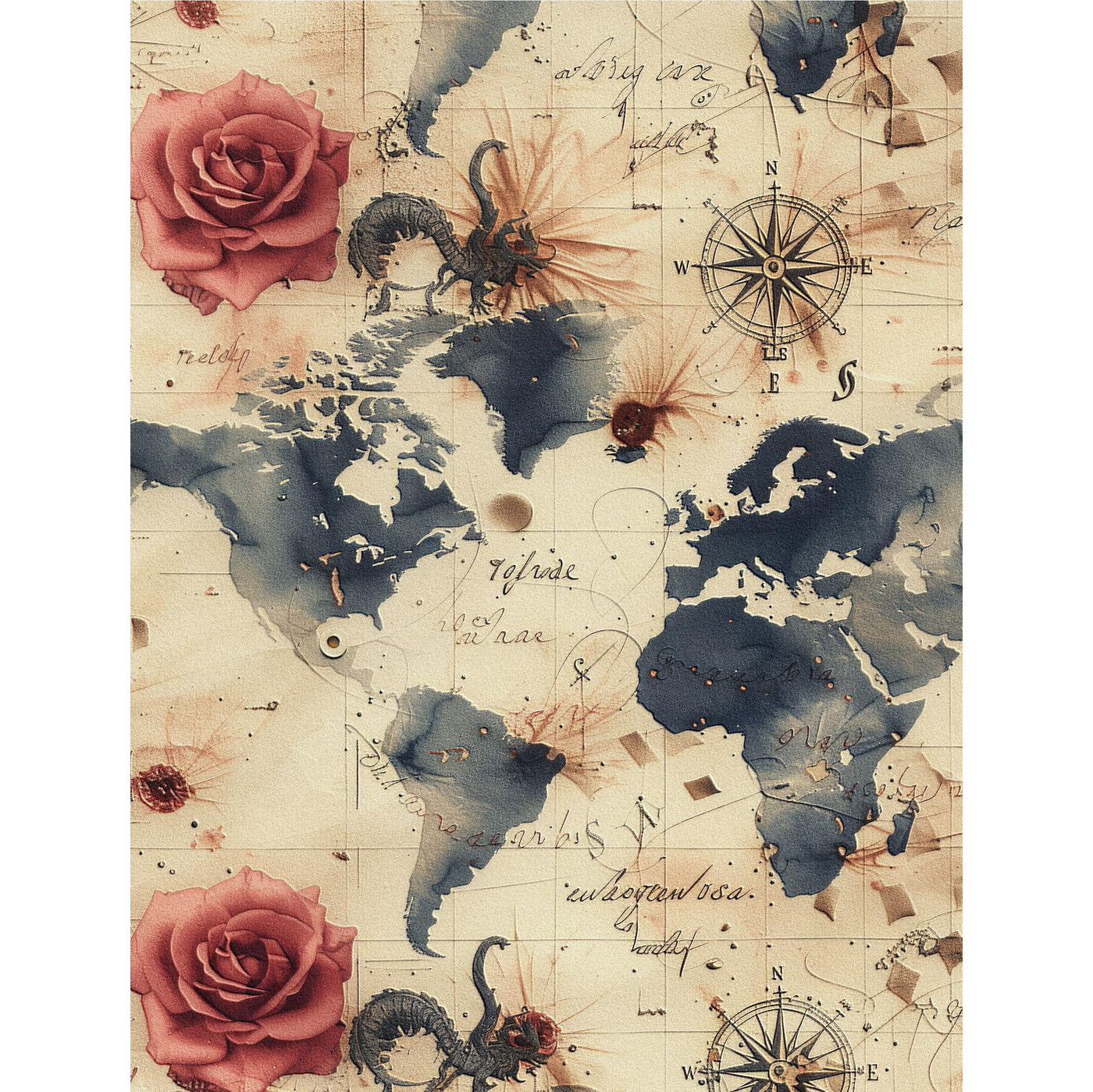 Dark Backgrounds Rice Paper – for Decoupage Scrapbooking Cards Crafts