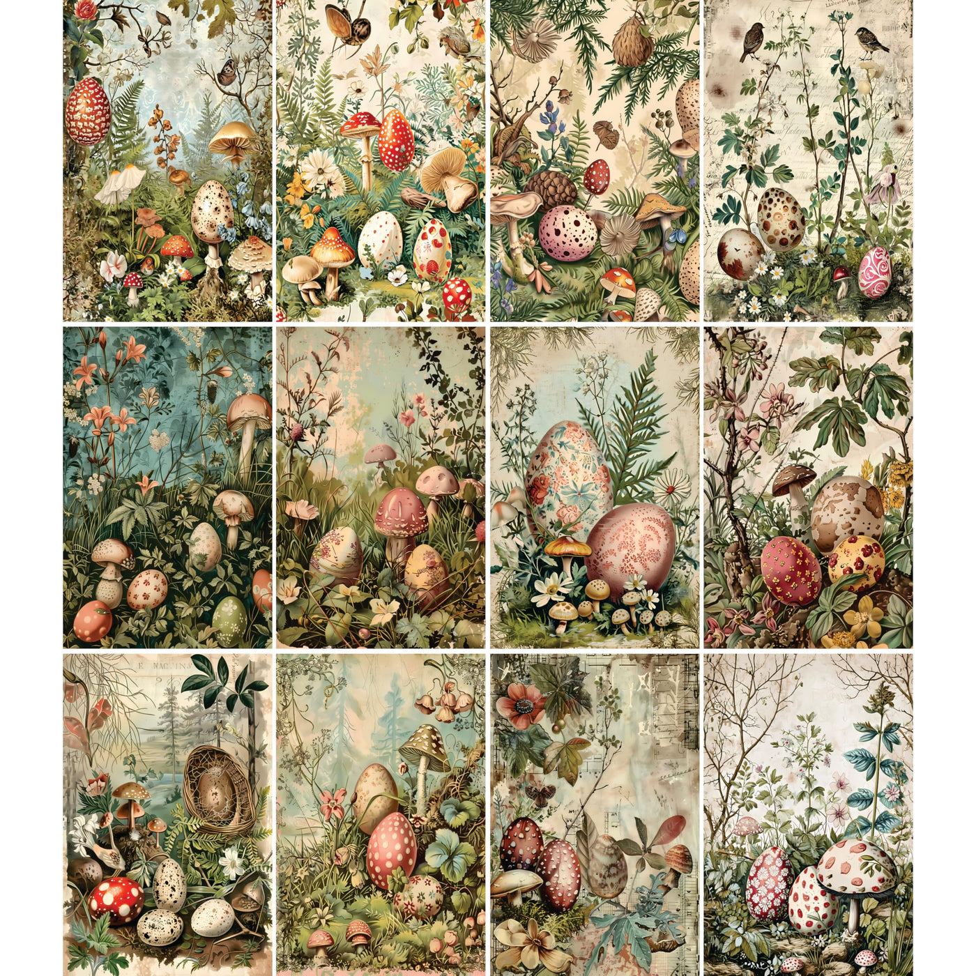 Decoupage Rice Papers - 6 Pieces | 12 Unique Designs | Versatile Decoupage Designs for Art Projects & Crafting by CRAFT KREATIVELY