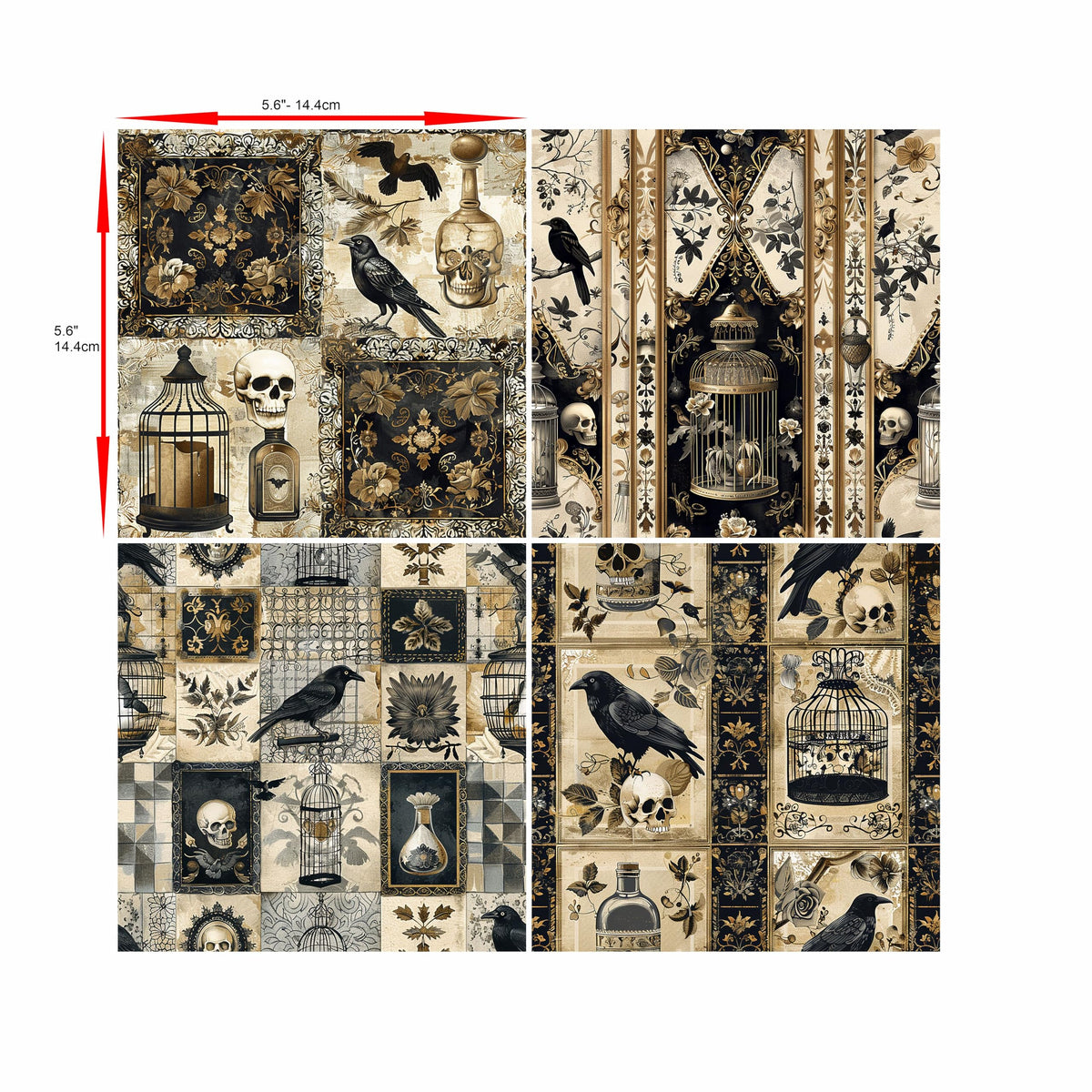 Scenic Rice Papers – Decoupage Paper 8x Designs for Collage, Mixed Media, Card Making & Crafts, Decoupage by CRAFT KREATIVELY