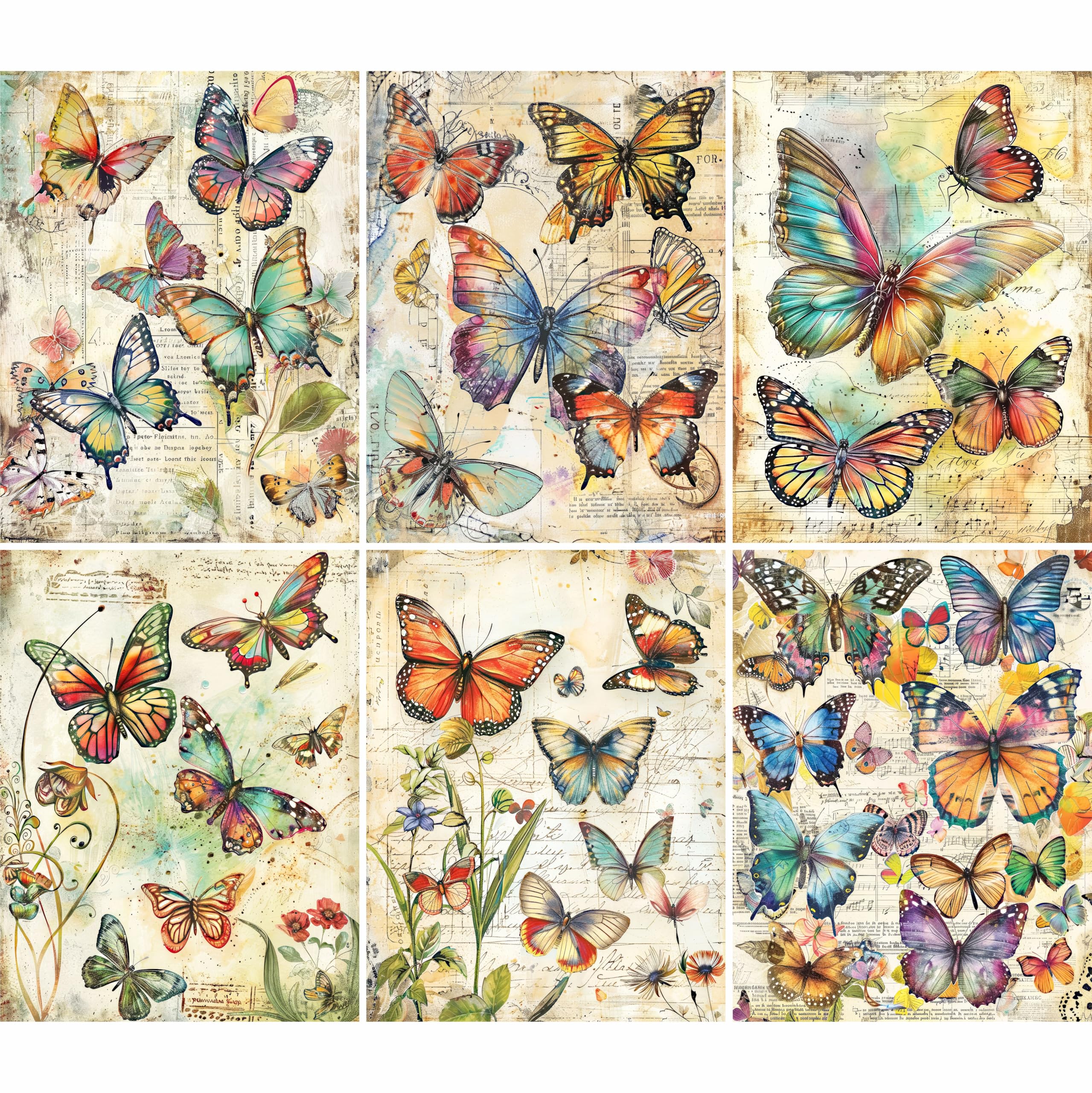 Animal Rice Papers – Decoupage Paper 6x Designs for Collage, Mixed Media, Card Making & Crafts, Decoupage by CRAFT KREATIVELY