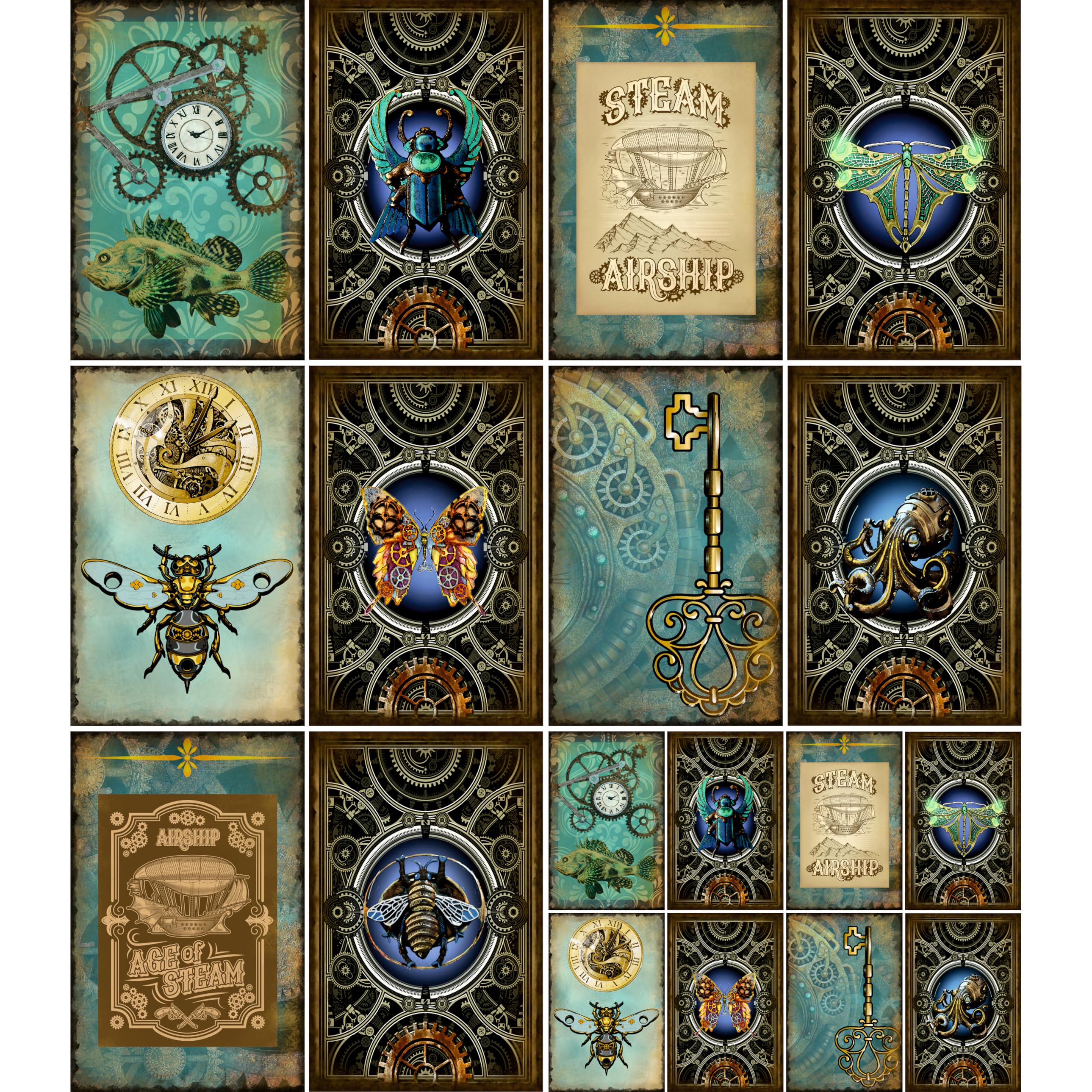 Decoupage Rice Papers - 6 Pieces | 6 Unique Designs | Versatile Decoupage Designs for Art Projects & Crafting by CRAFT KREATIVELY