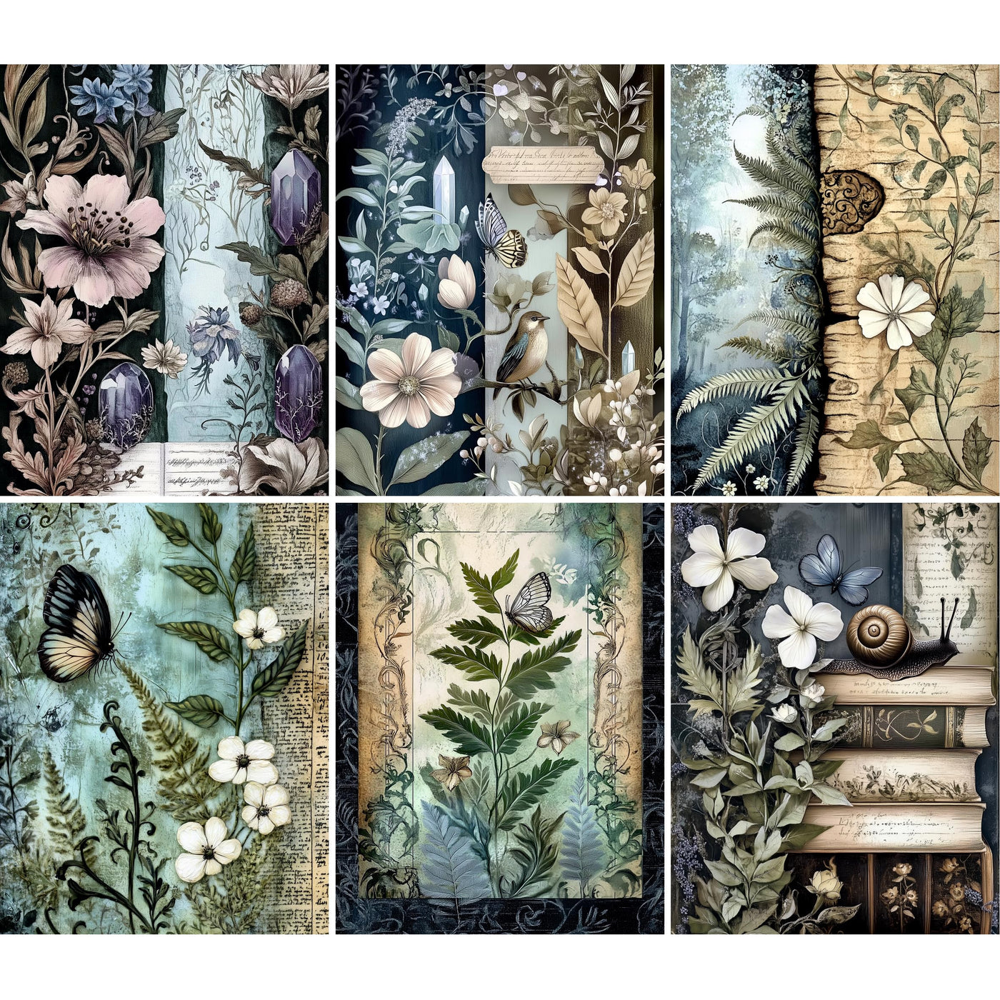 Botanical Rice Papers – Decoupage Paper Design for Furniture, Mixed Media, Cards & Crafts, Decoupage by CRAFT KREATIVELY