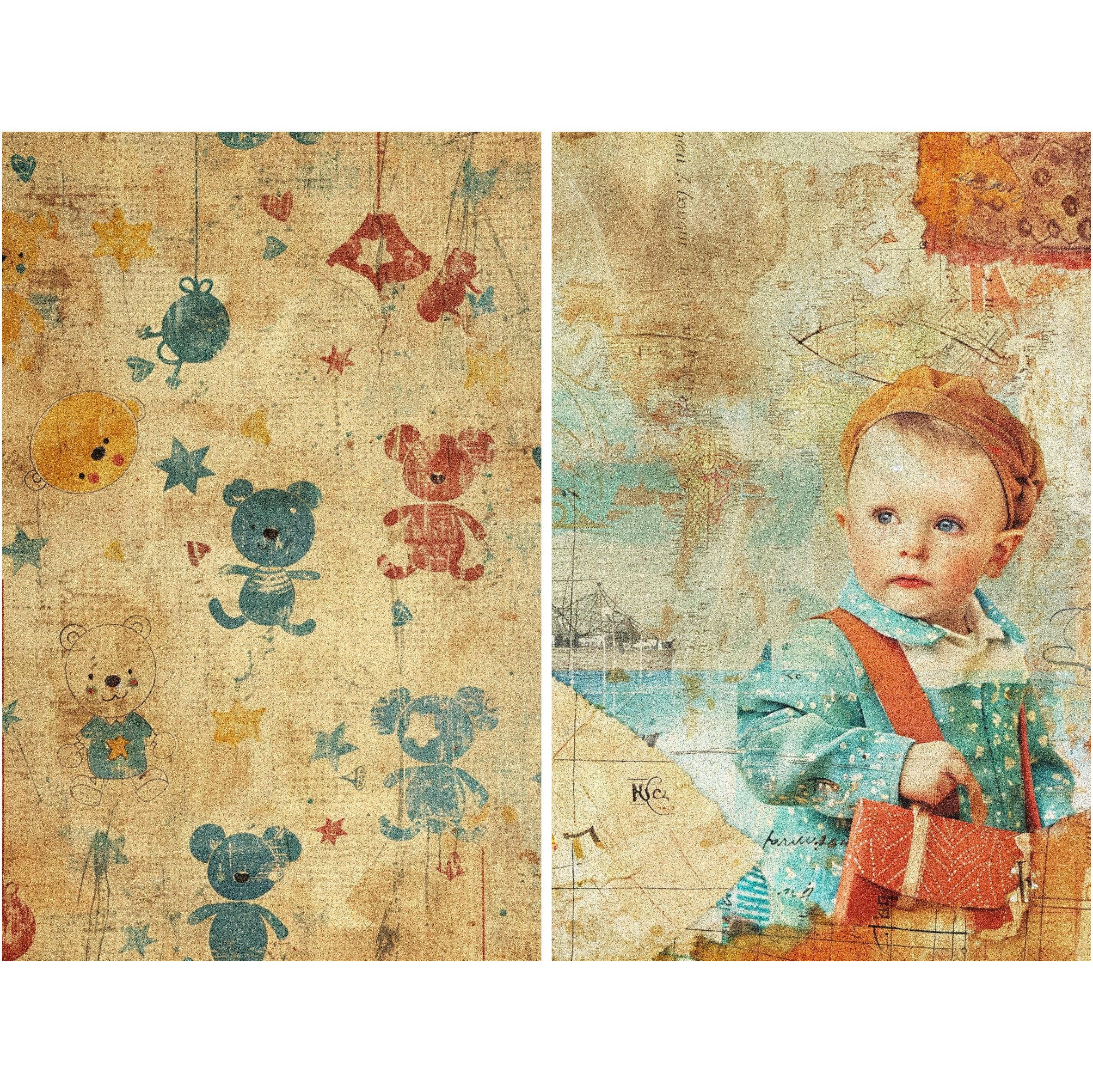 Post Card Rice Paper – for Decoupage Scrapbooking Crafts