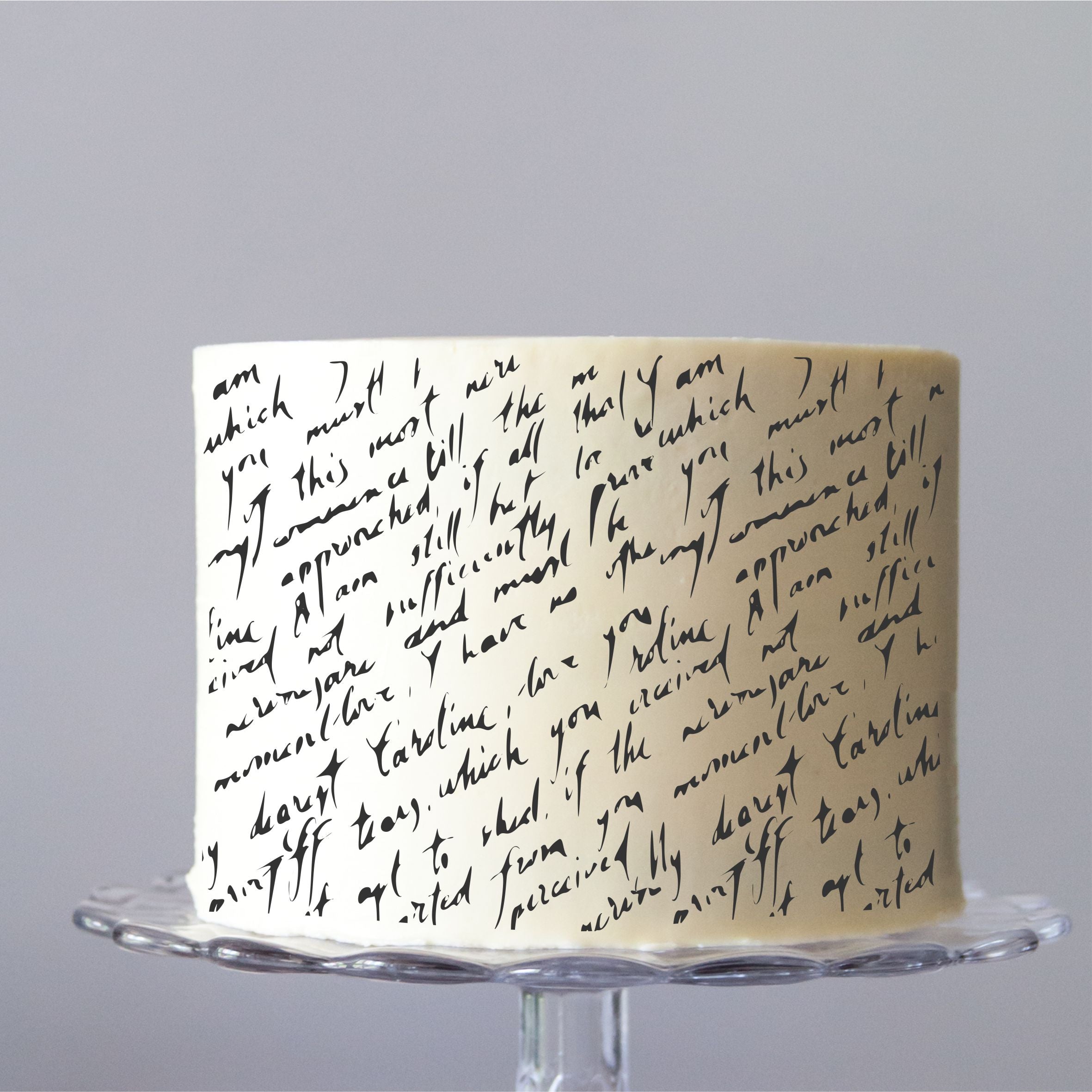 Love Letter Cake Stencil, 8 x 9.5 inch - Cake & Cookie use to Add Texture