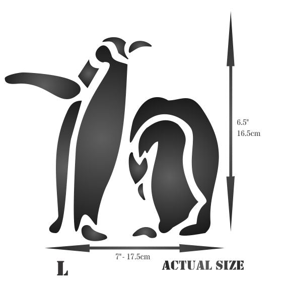 Penguin Stencil - Arctic Animal Bird Antarctic