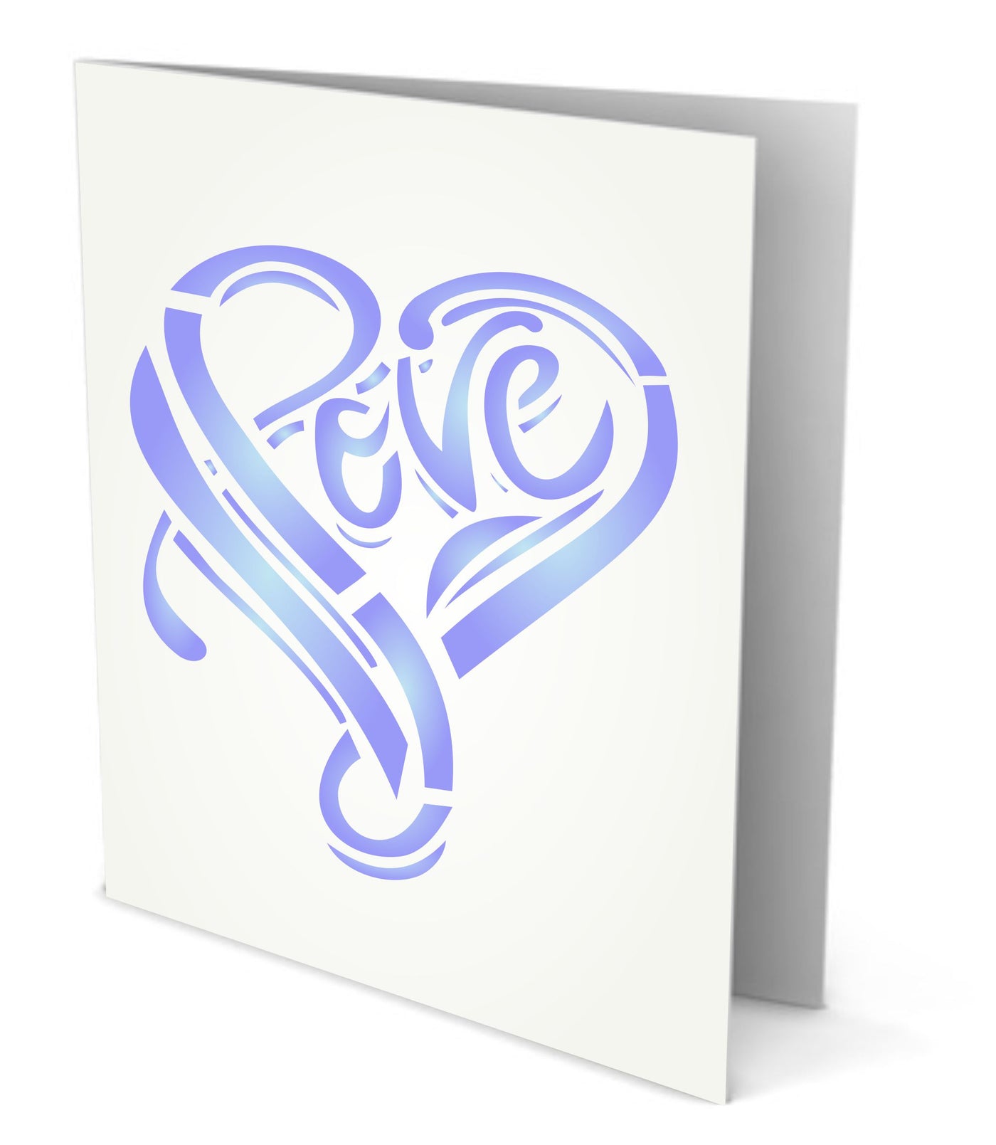 Valentine Love Heart Stencil, 3.25 x 4 inch-Template Valentine Stencils