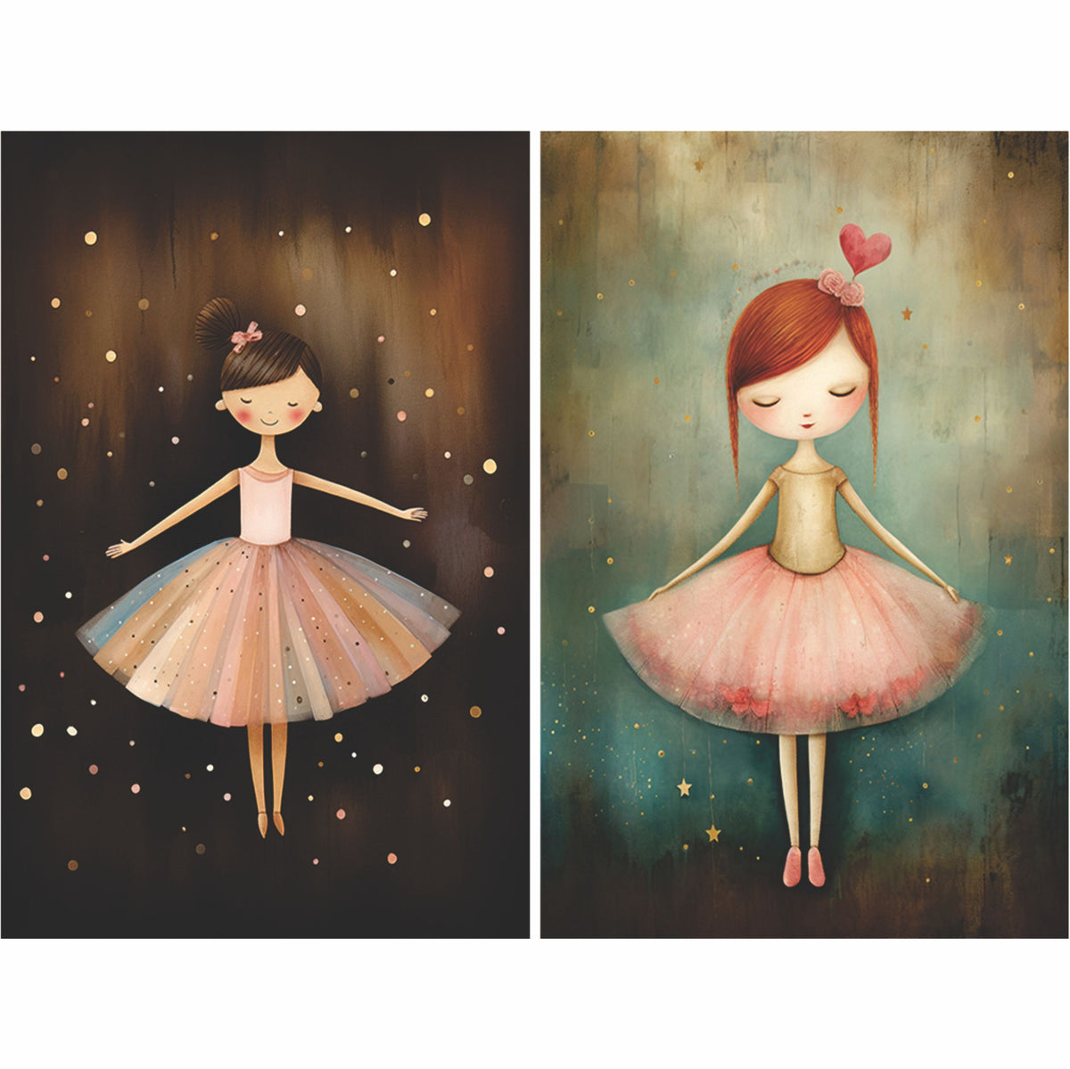 Ballerinas Rice Paper, 20 x 26,6cm (6pc) - 6 Designs for Scrapbooking Cards Crafts, Decoupage by CRAFT KREATIVELY