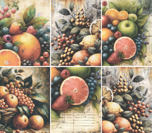 Oranges Rice Paper, 20.32 x 26.67 cm - for Decoupage Scrapbooking Cards Crafts