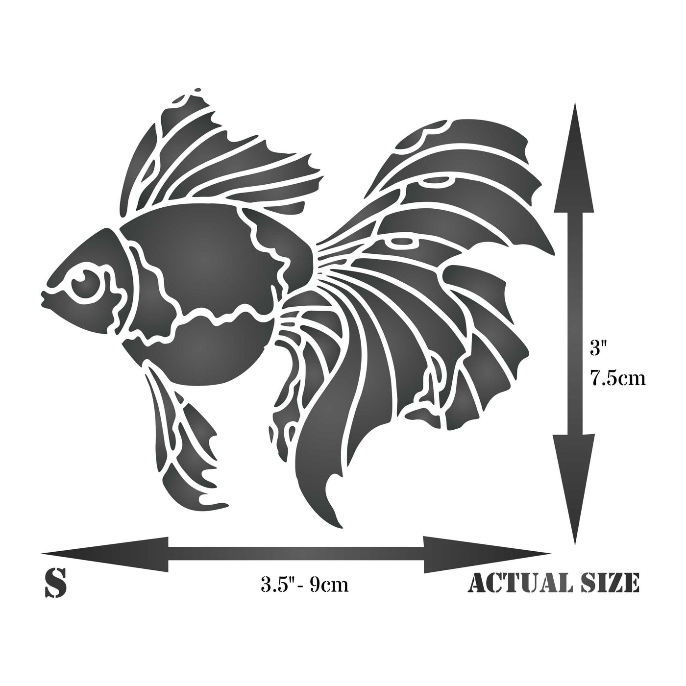 Goldfish Stencil - Fresh Water Pond Aquarium Fish