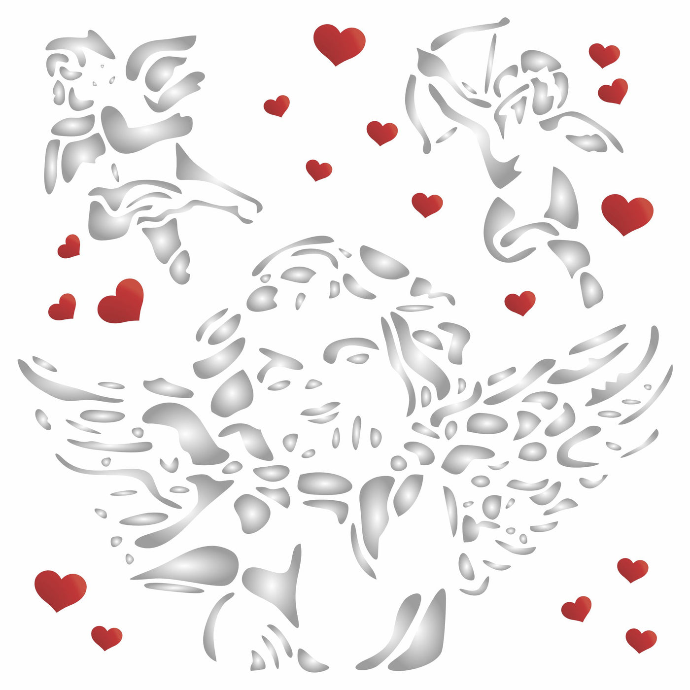 Cherubs Stencil - Classic Fairy Angel Cherub