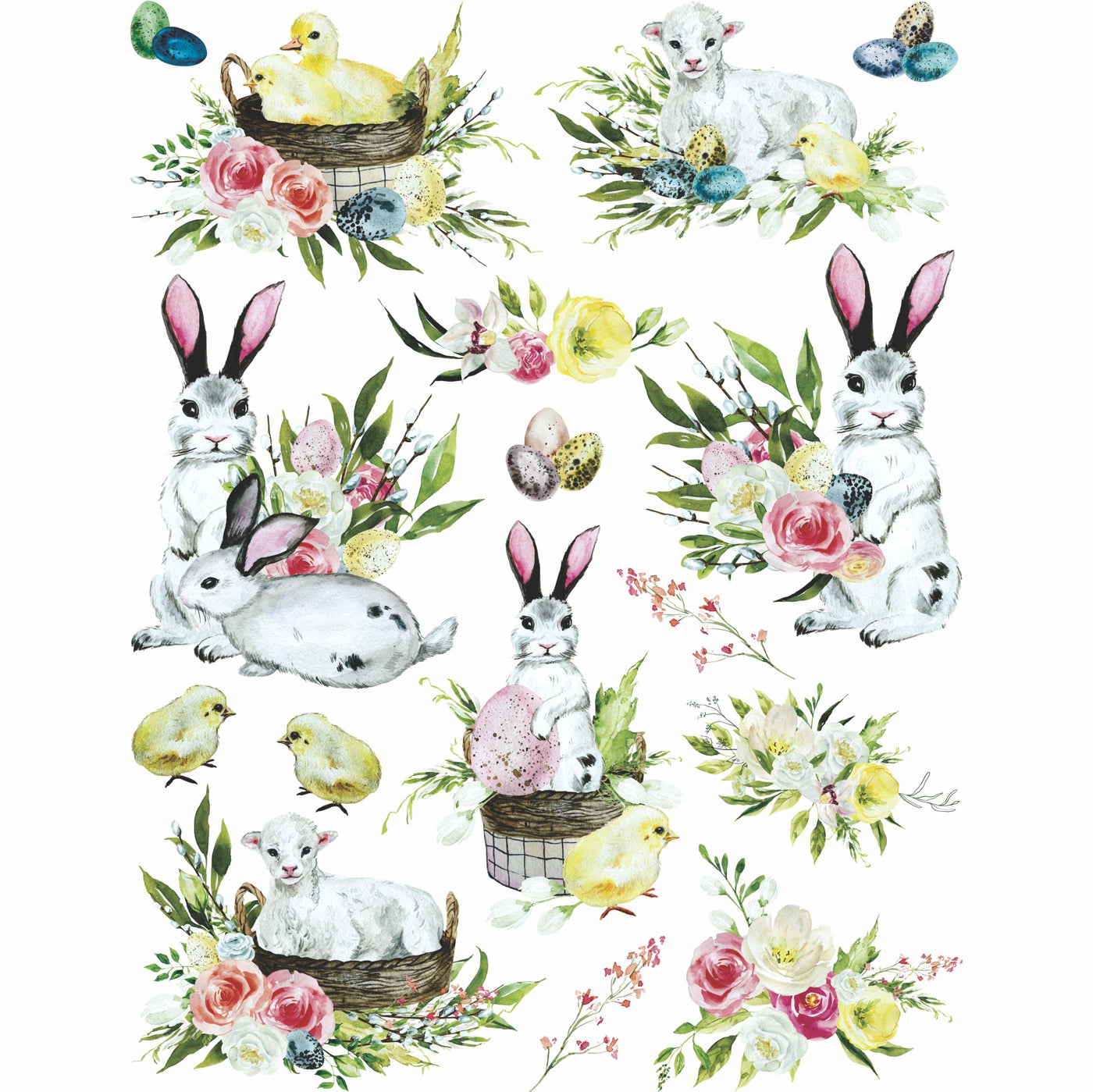 Easter Watercolour Rice Paper, 8 x 10.5 inch - for Decoupage Crafts