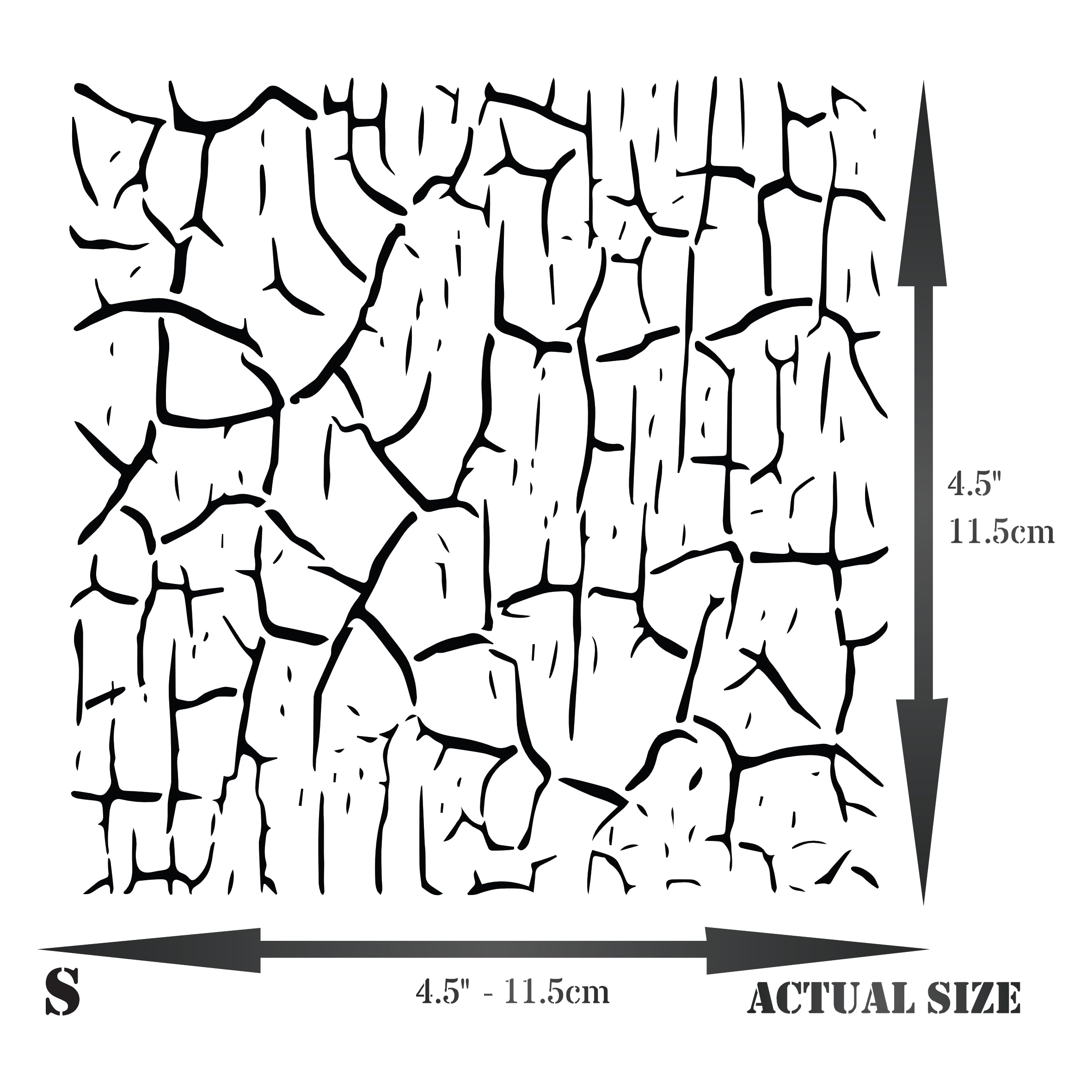 Craquelure Stencil - Crackle Fine Cracks Paint Technique