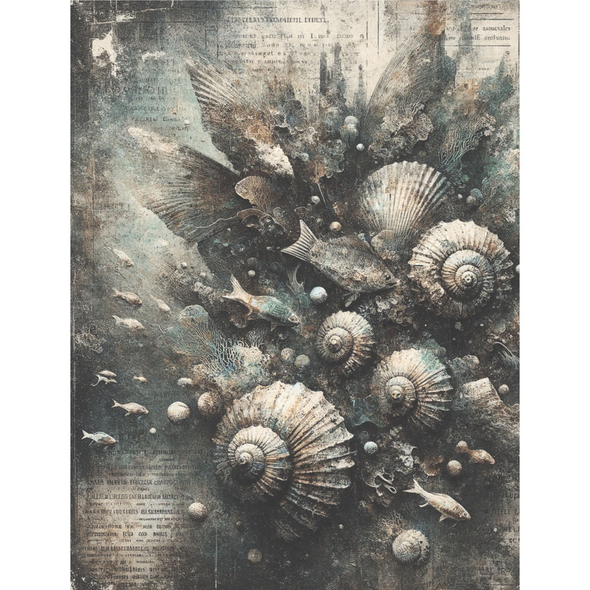 Reef Rice Paper, 20.32 x 26.67 cm - for Decoupage Scrapbooking Cards Crafts